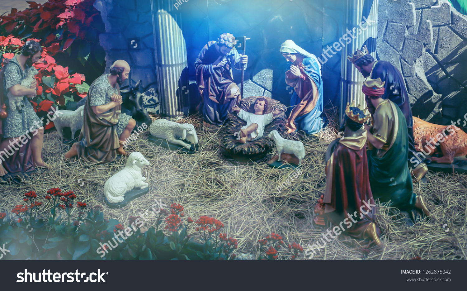 Christmas Nativity Scene Baby Jesus Stock Photo 1262875042 | Shutterstock