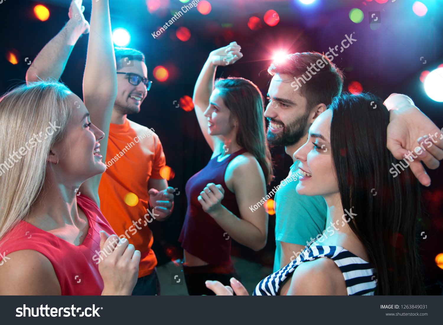 Group Happy Young People Having Fun Stock Photo 1263849031 Shutterstock
