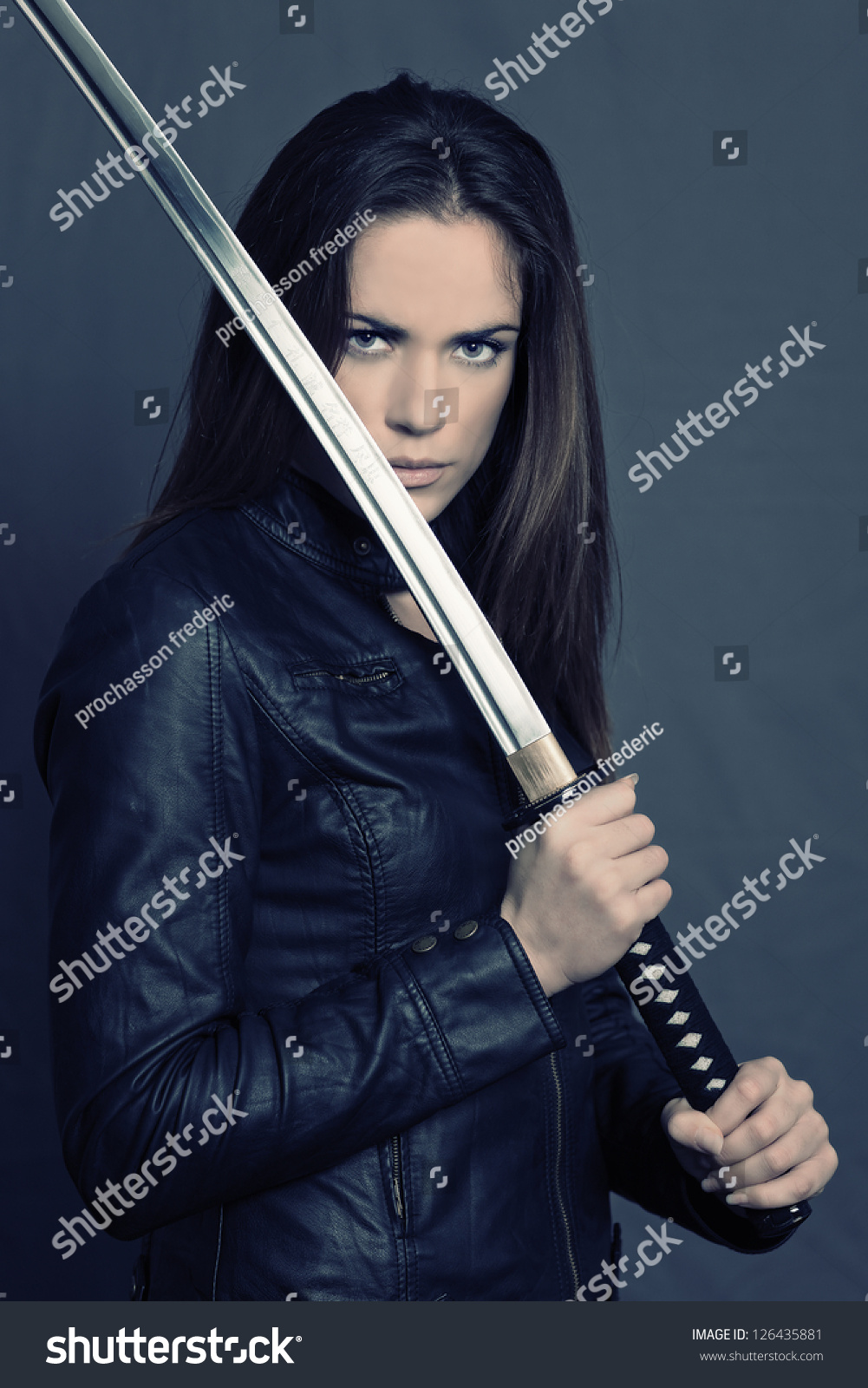 Girl Katana Studio Stock Photo 126435881 | Shutterstock