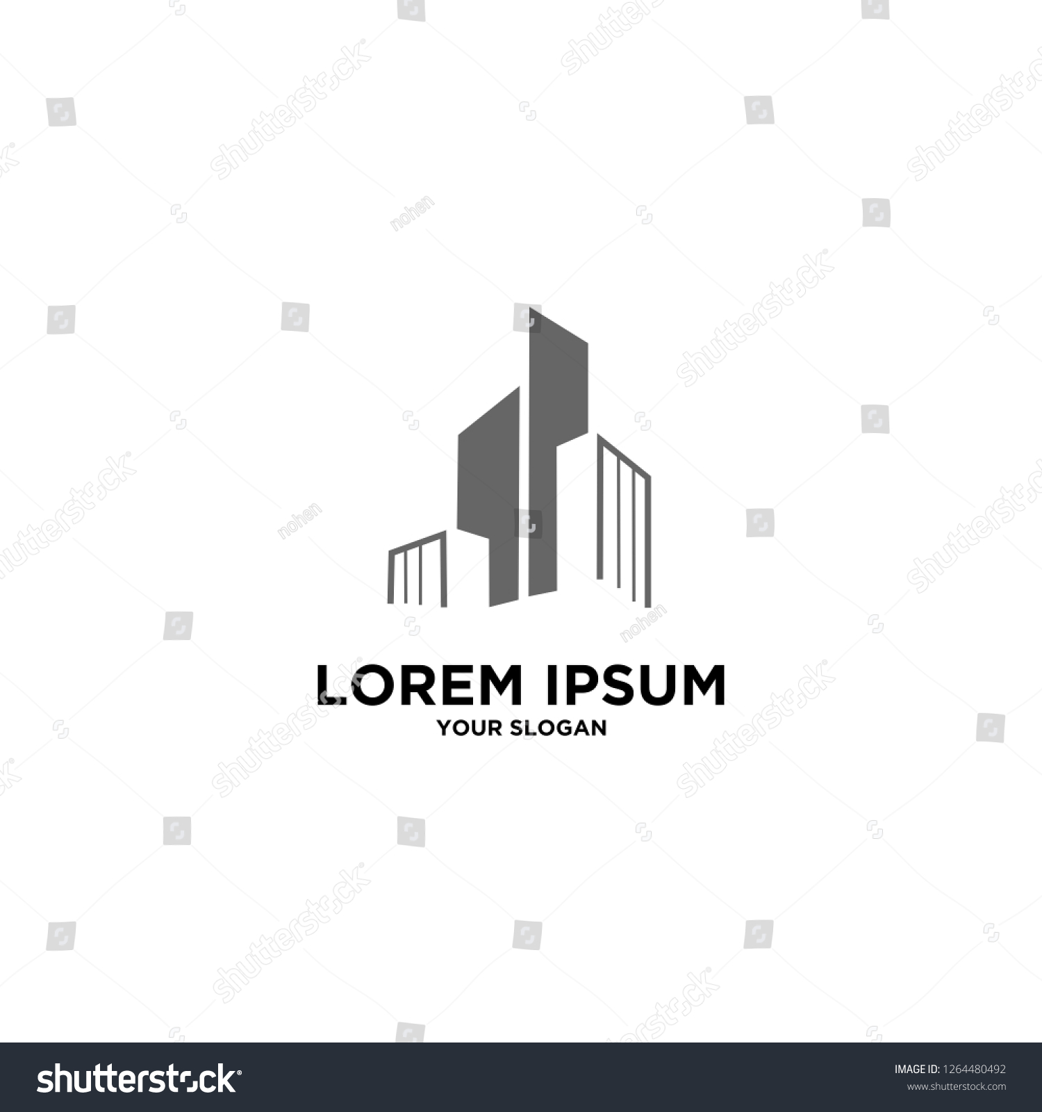 Logo Design Icon Real Estae Stock Vector (Royalty Free) 1264480492 ...