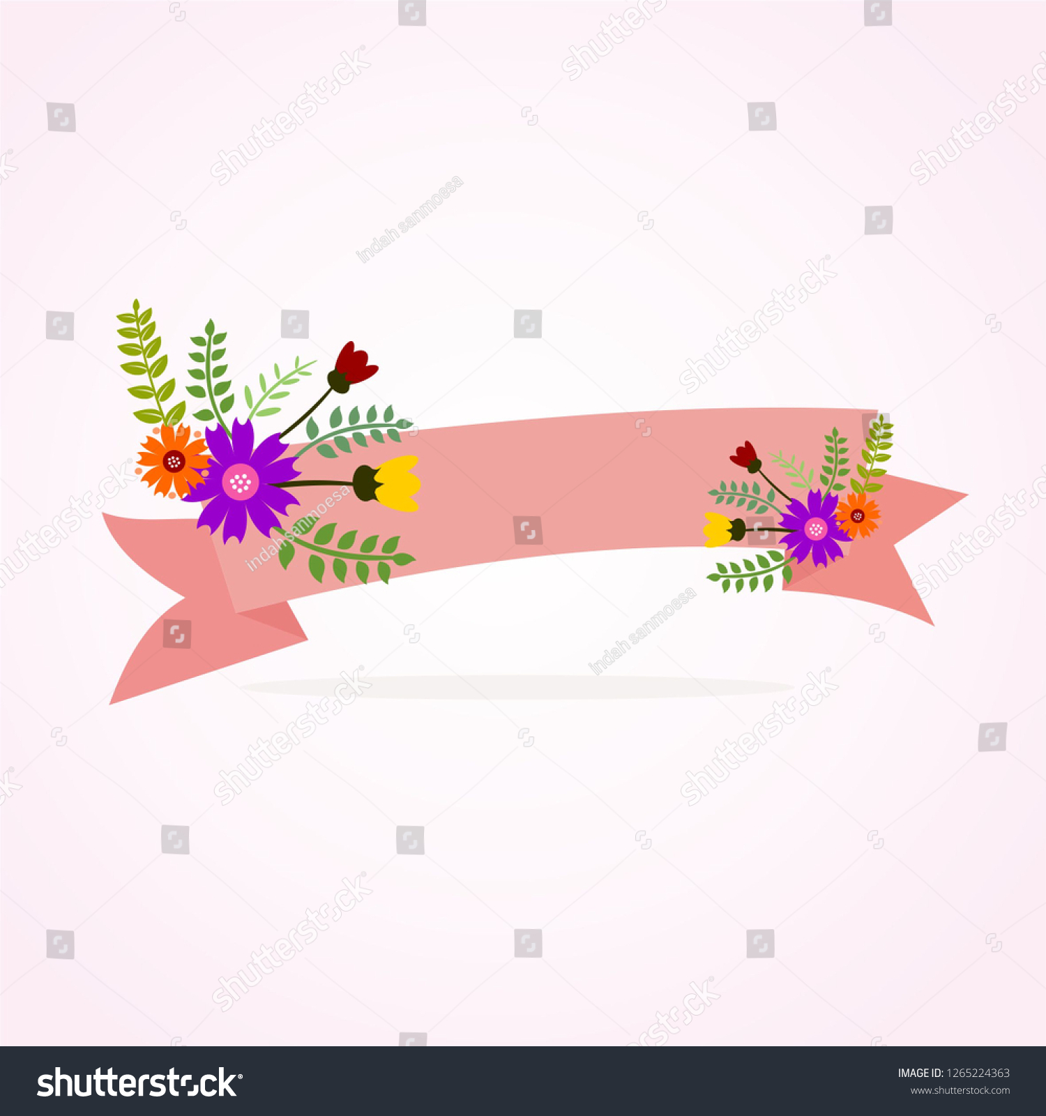 Banner Flower Vector Stock Vector (Royalty Free) 1265224363 | Shutterstock