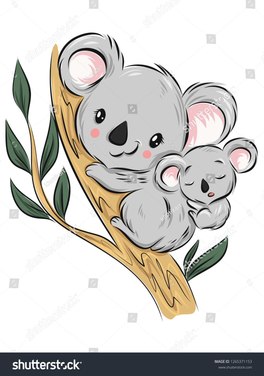 Australian Animal Koala Bear Cartoon Vector Stock Vector (royalty Free 