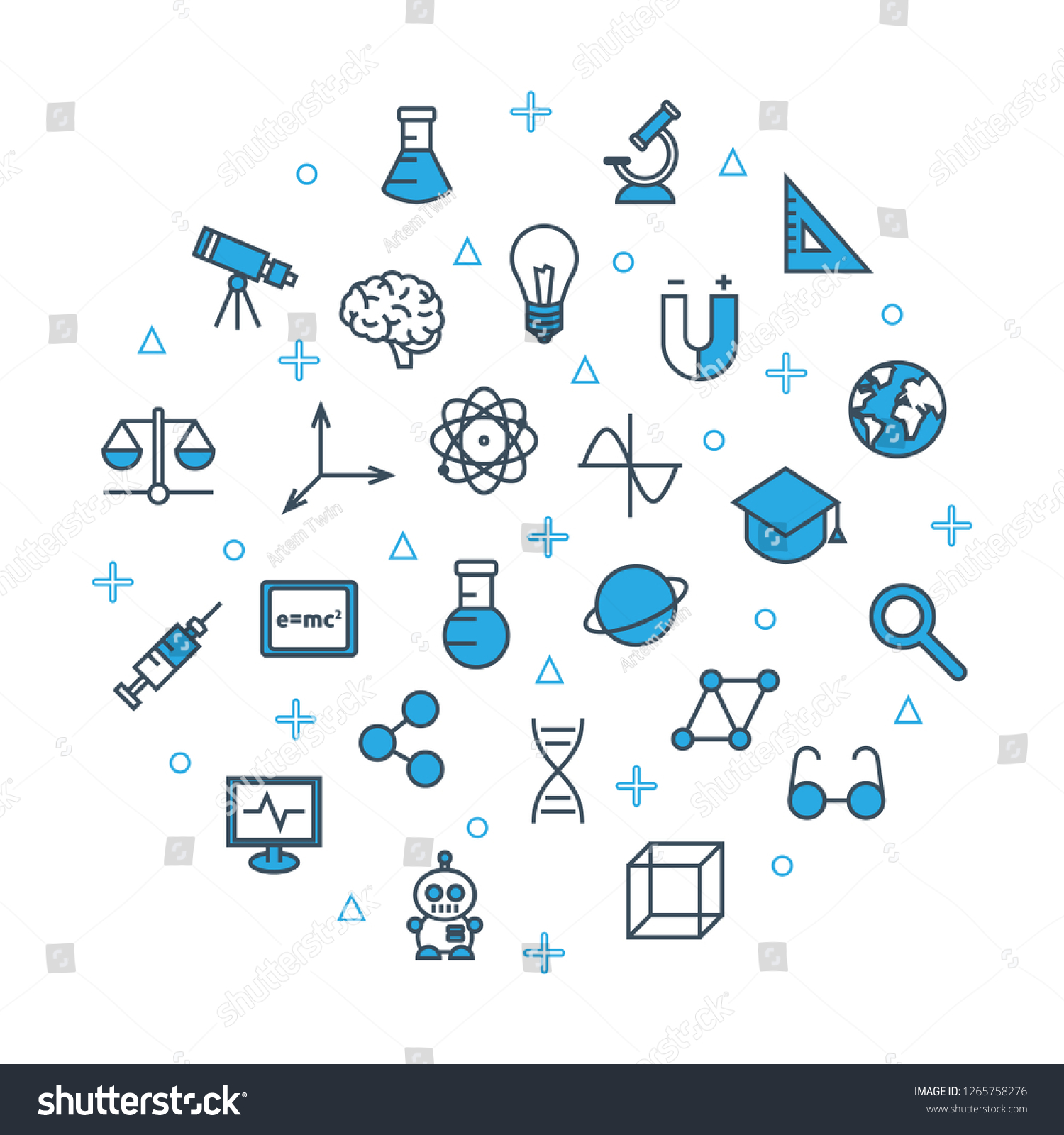 Science Banner Template Technology Round Concept Stock Vector (Royalty ...