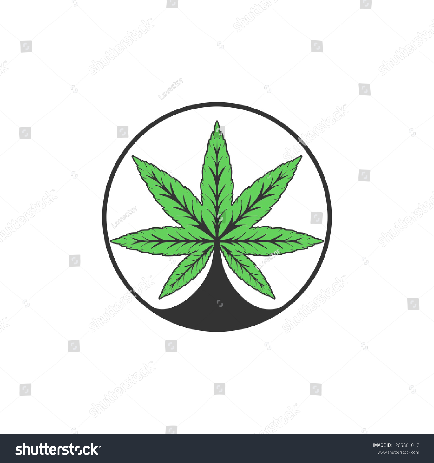 Marijuana Cannabis Logo Design Vector Stock Vector (Royalty Free ...