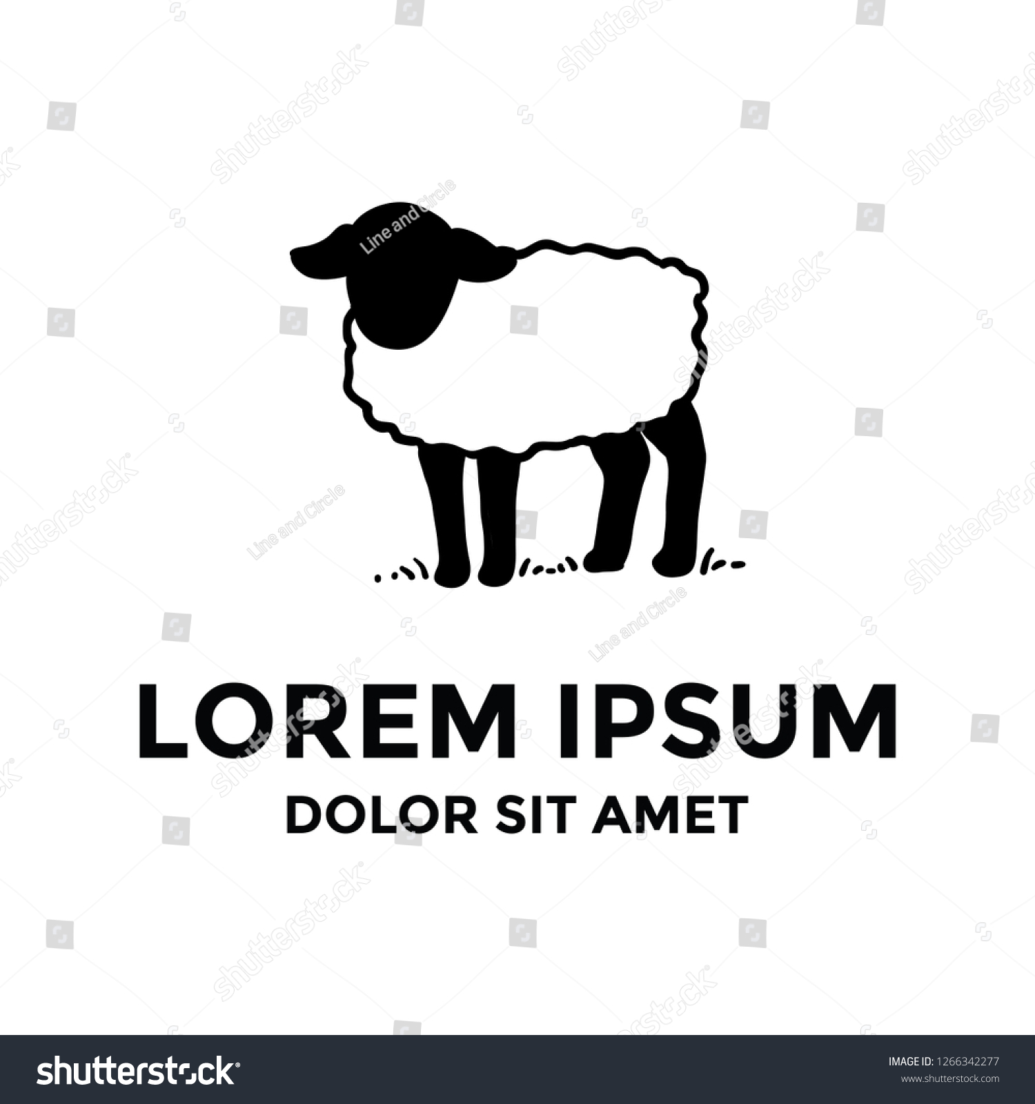 Sheep Logo Design Stock Vector (Royalty Free) 1266342277 | Shutterstock