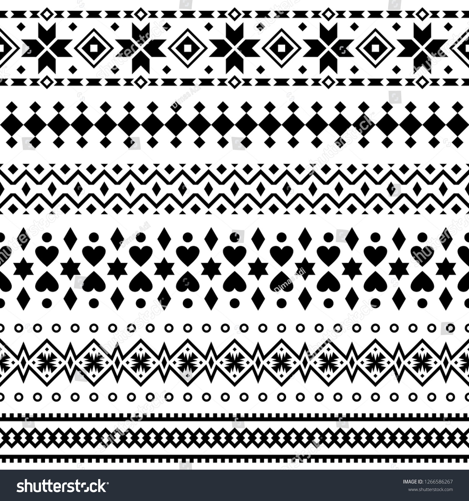 Ethnic Seamles Pattern Vector Aztec Bohemian Stock Vector (Royalty Free ...