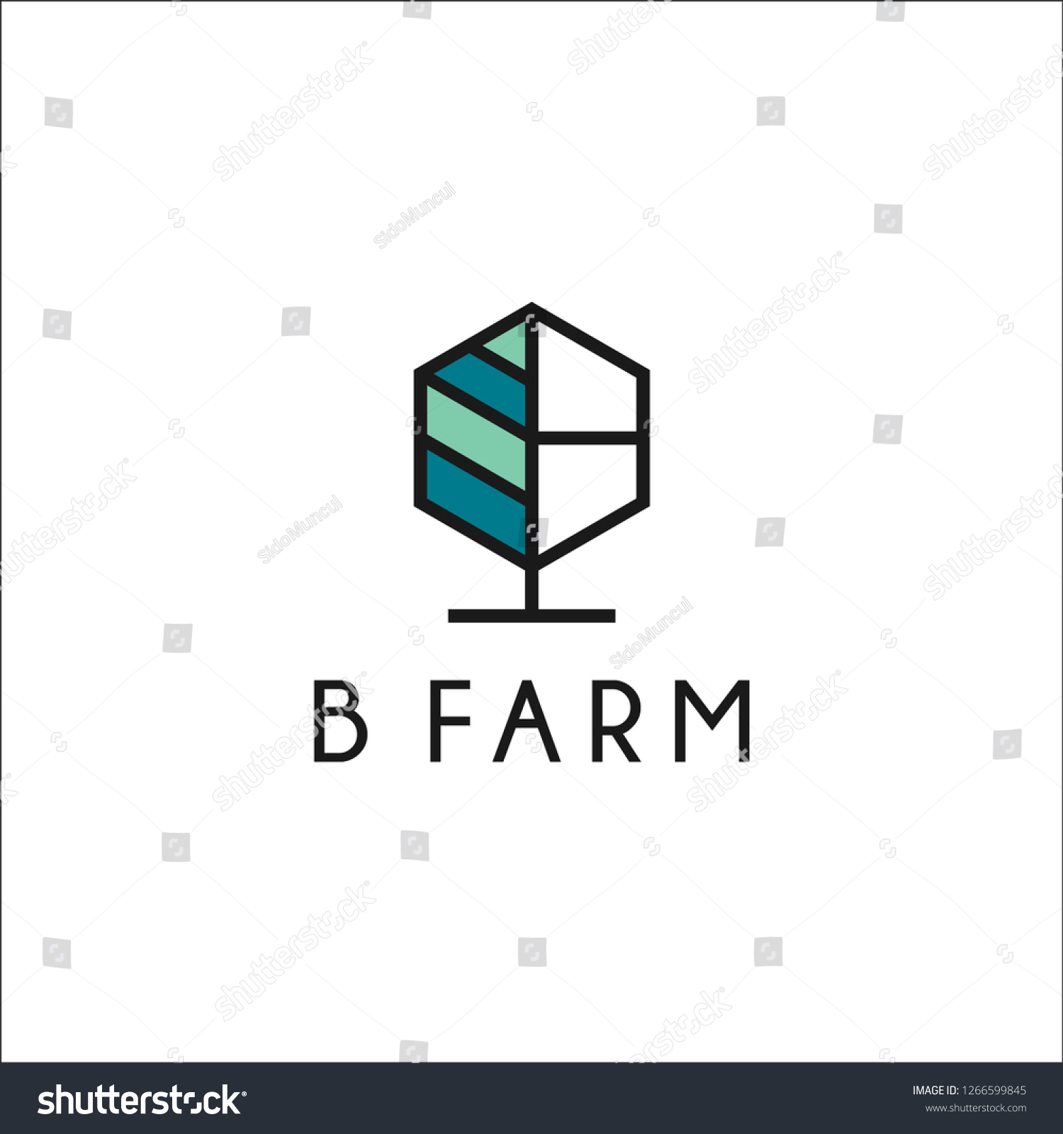 B Farm Logo Design Stock Vector (Royalty Free) 1266599845 | Shutterstock