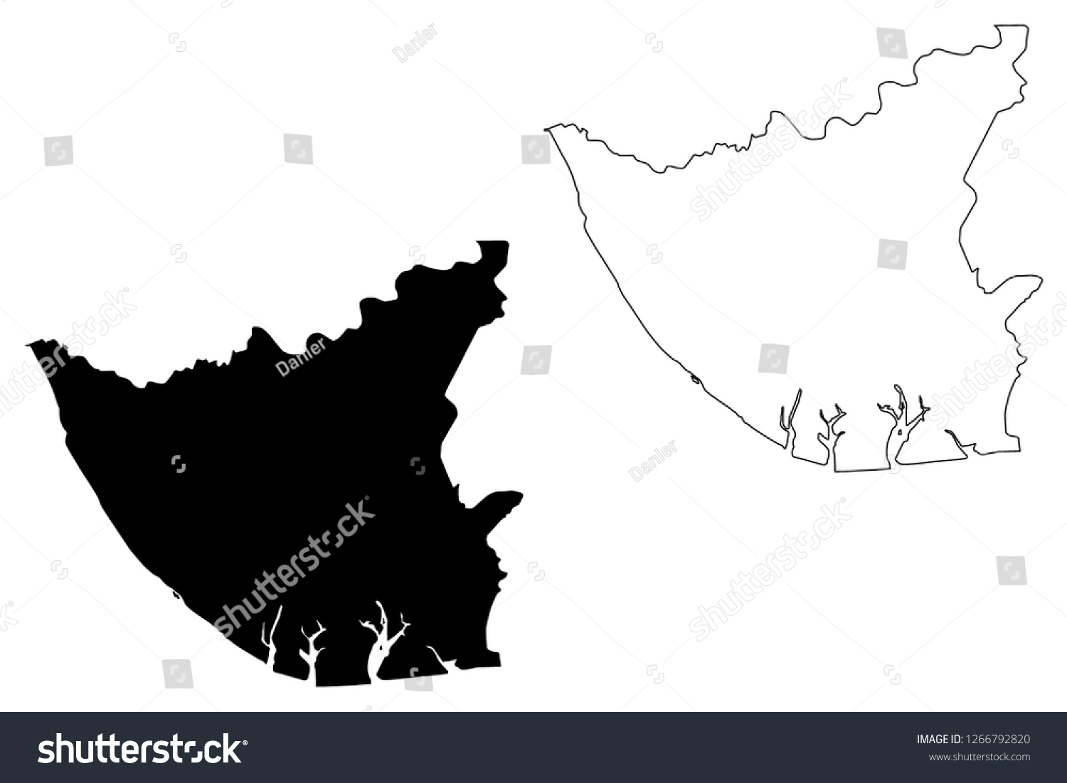 Stock Vector Bayelsa State Subdivisions Of Nigeria Federated State Of Nigeria Map Vector Illustration 1266792820 