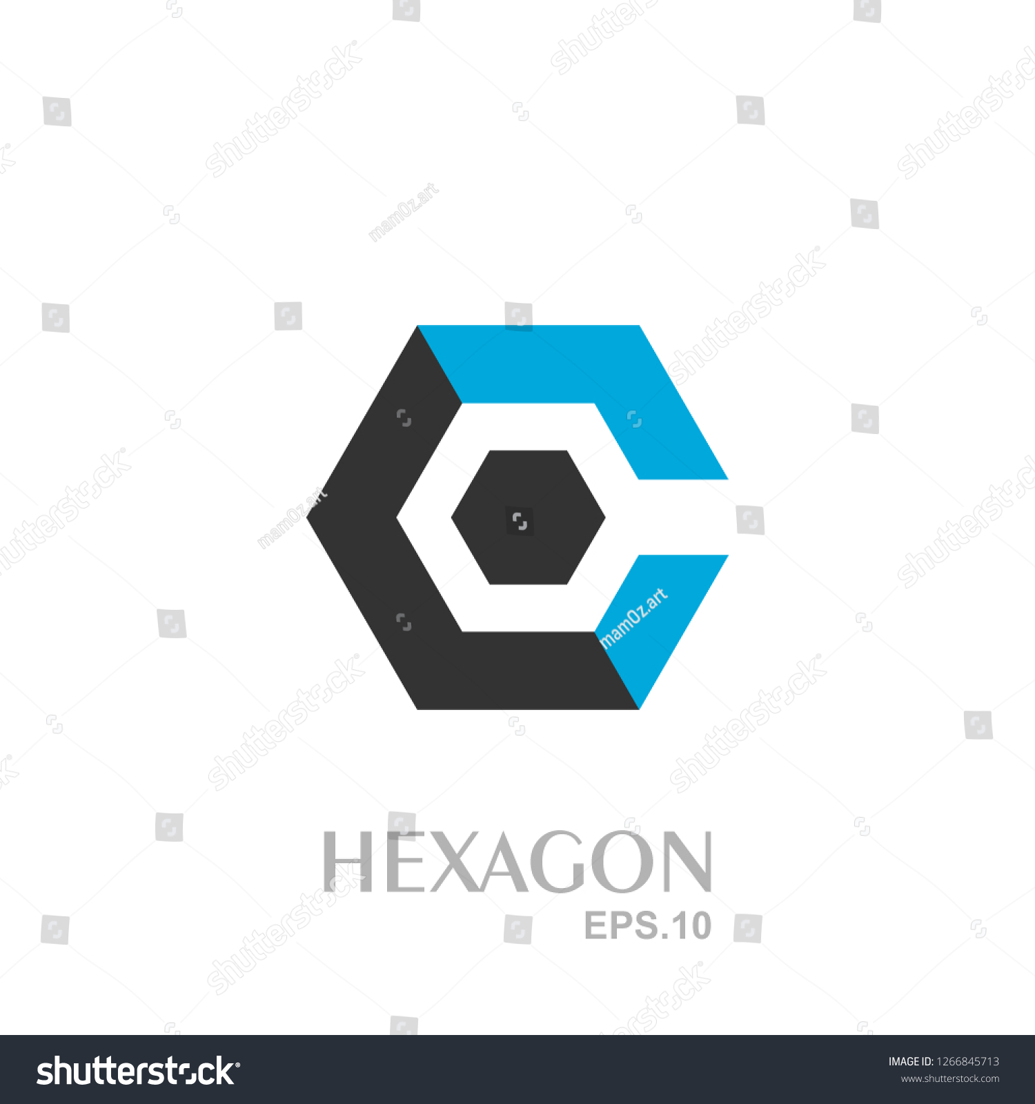 Hexagon Letter C Logo Flat Design Stock Vector (Royalty Free ...