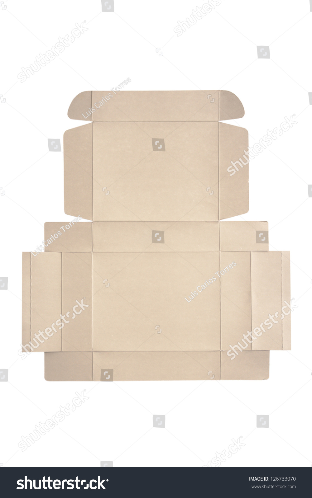 Photo Die Cut Cardboard Box Stock Photo 126733070 | Shutterstock