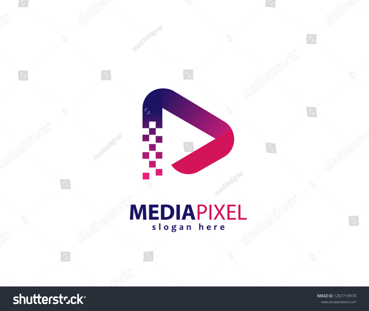 Media Pixel Design Logo Stock Vector (Royalty Free) 1267710970 ...