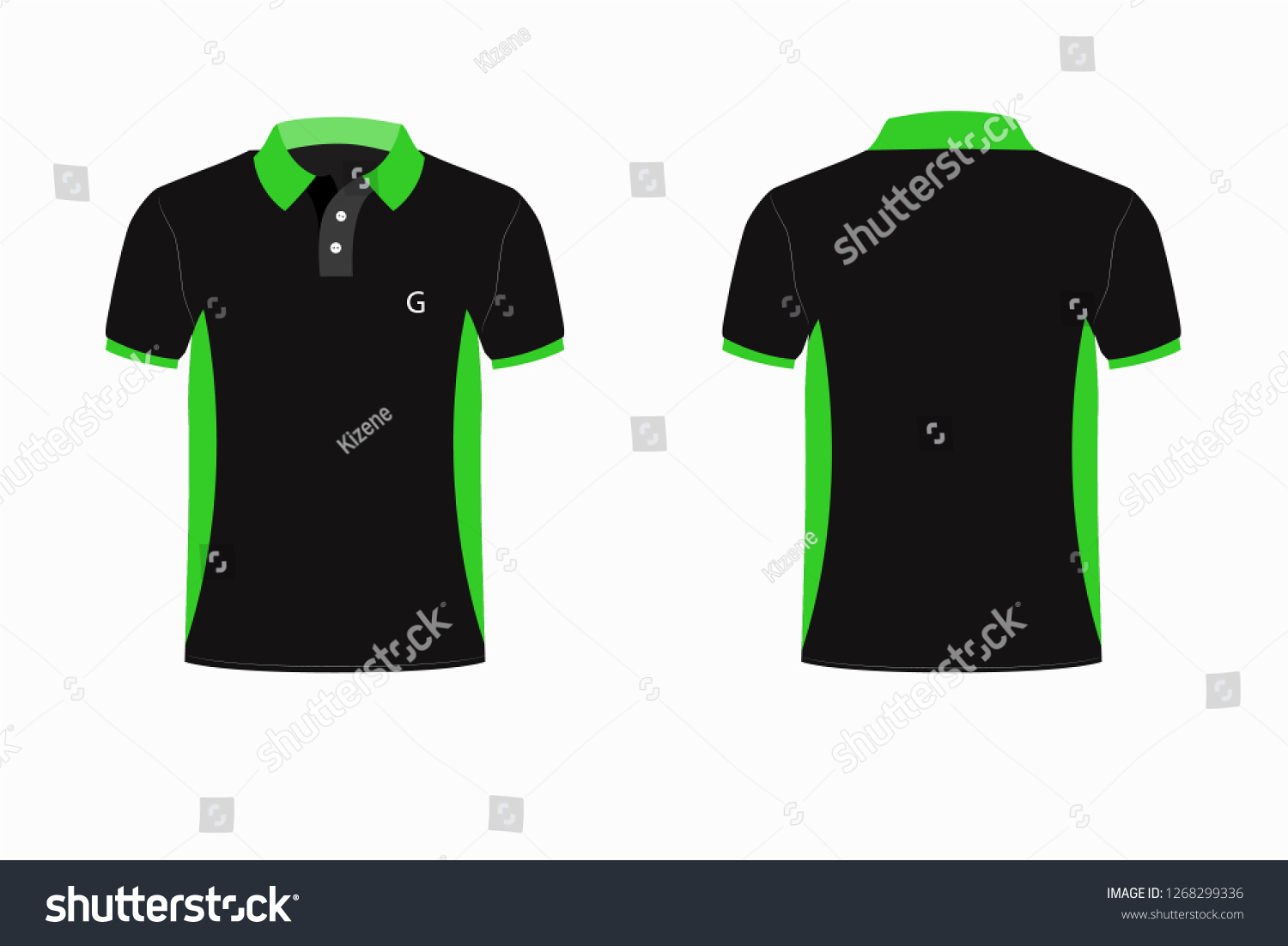 Tshirt Green Black Template Design On Stock Vector (Royalty Free ...