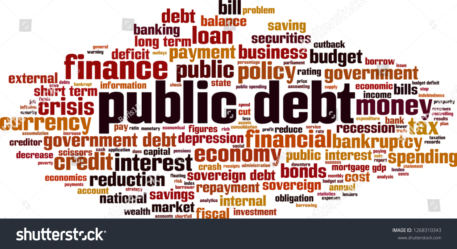 Public Debt Word Cloud Concept Vector Stock Vector (Royalty Free ...