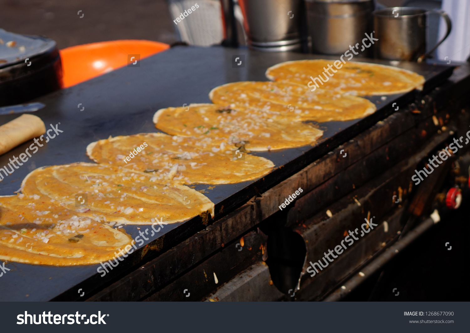 Indian Street Food Vendor Make Indian Stock Photo 1268677090 | Shutterstock