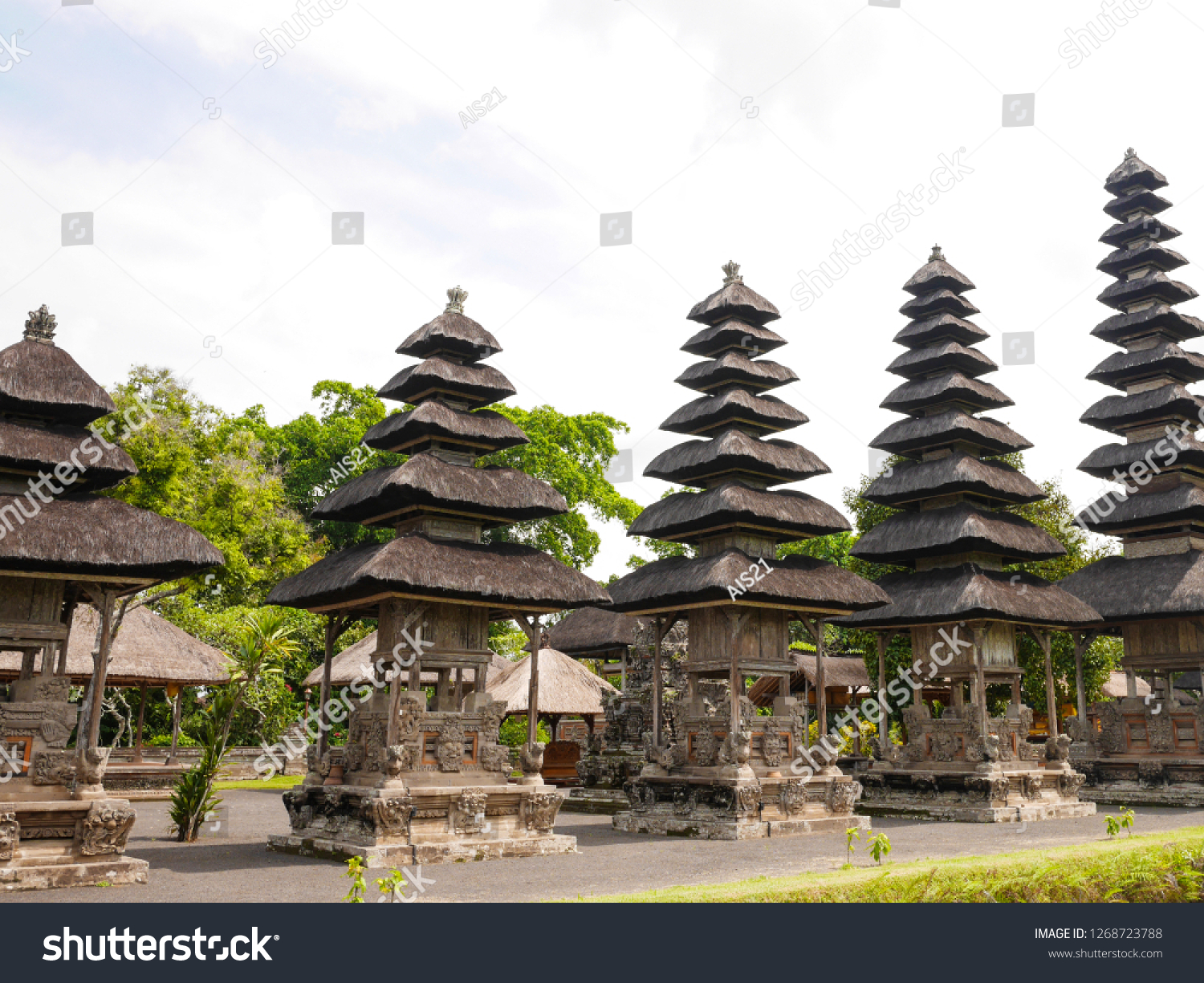 Old Ruins Bali Tower Temples Lined Stock Photo 1268723788 | Shutterstock