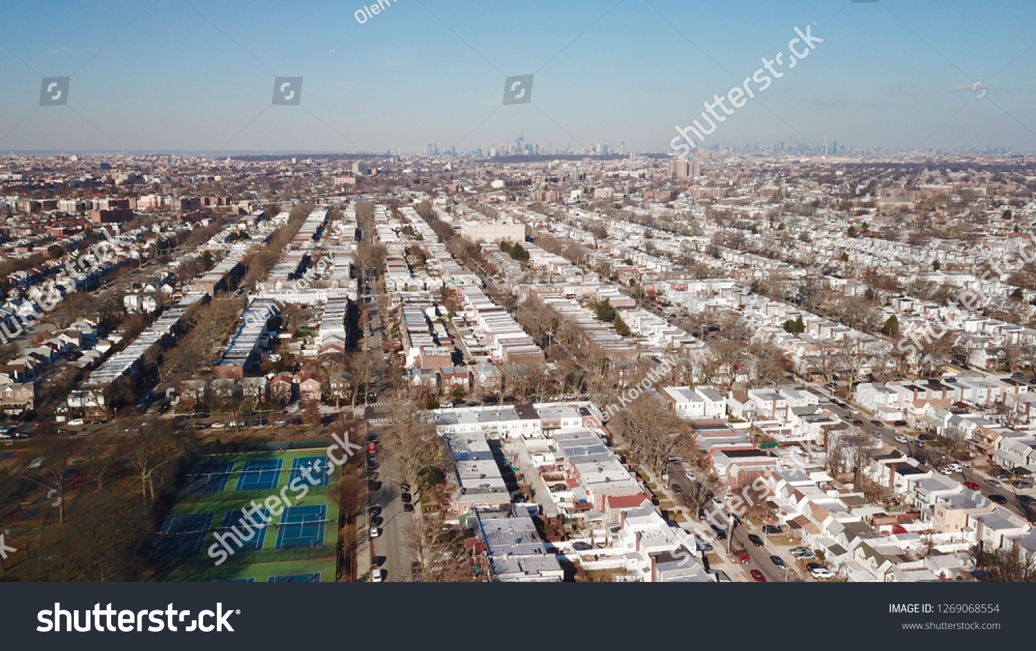 Aerial Drone Photos Marine Park Brooklyn Stock Photo 1269068554   Stock Photo Aerial Drone Photos From Marine Park Brooklyn With Houses And Recreation Areas 1269068554 