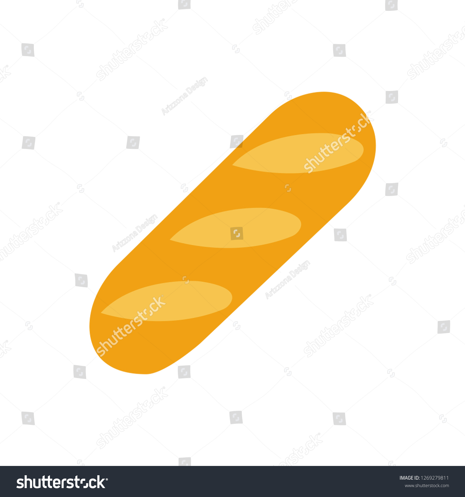 Baguette Emoji Vector Stock Vector (royalty Free) 1269279811 