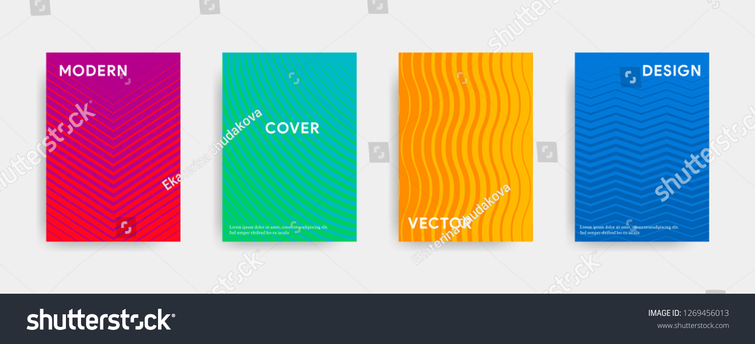 Abstract Cover Design Geometric Colorful Gradient Stock Vector (Royalty ...