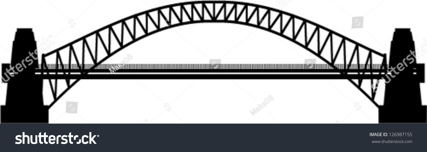 Bridge Silhouette Stock Vector (Royalty Free) 126987155 | Shutterstock