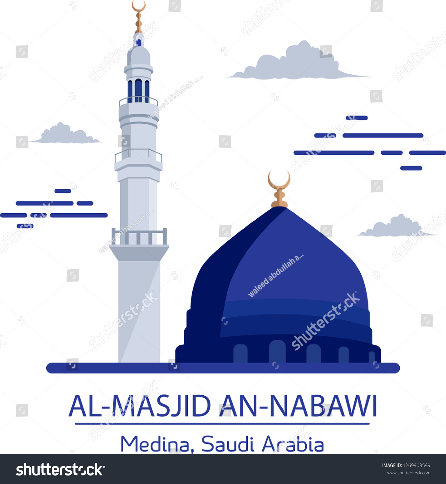 Mosque Medina Icon Stock Vector (Royalty Free) 1269908599 | Shutterstock