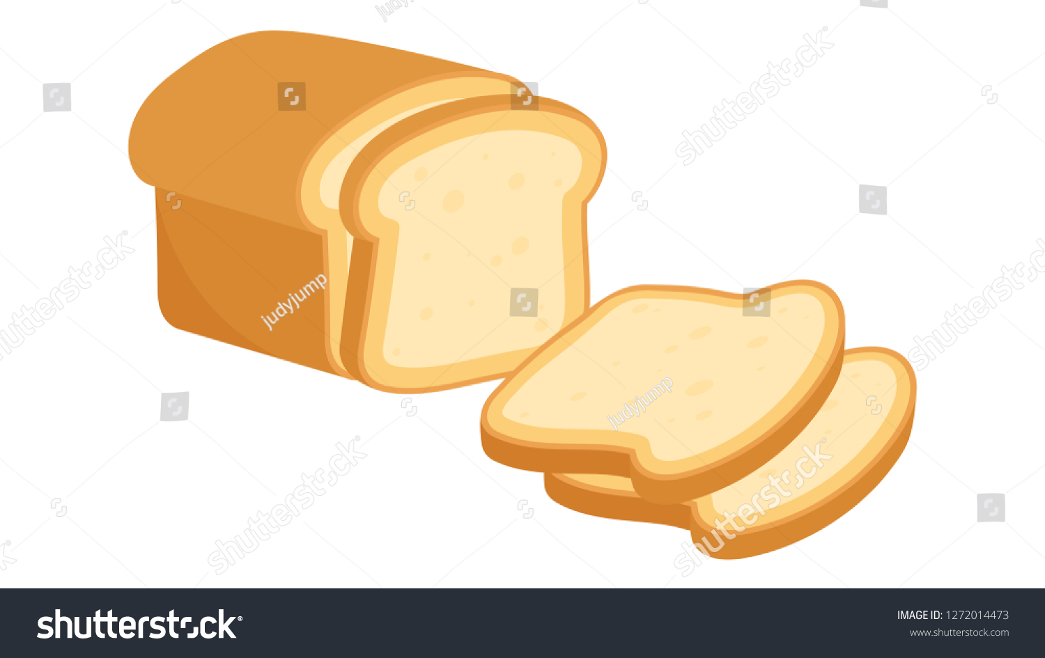 Bread Cartoon Vector Symbol Logo Design Stock Vector Royalty Free