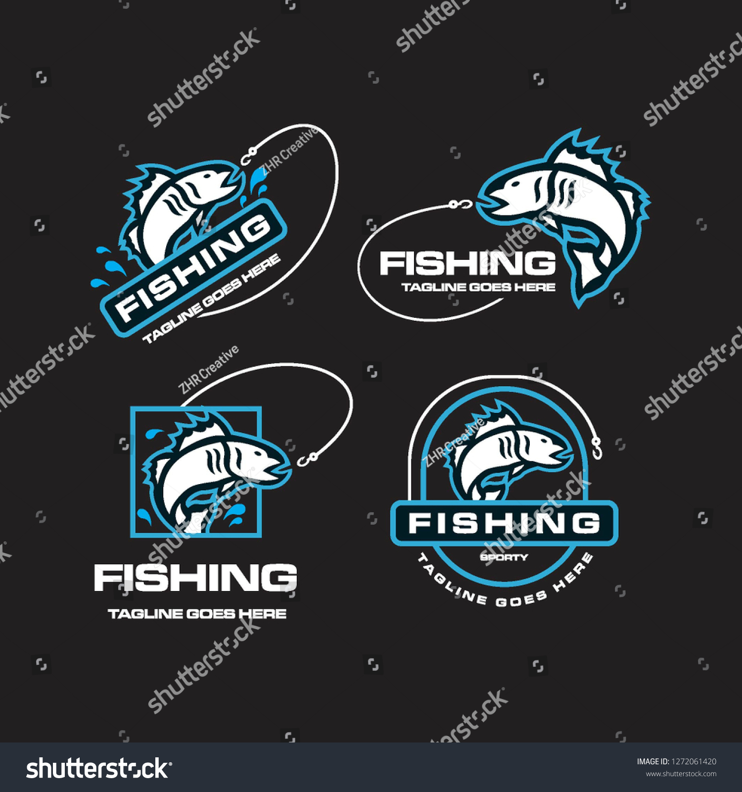 Salmon Fishing Sport Recreation Badge Logo Stock Vector (Royalty Free ...