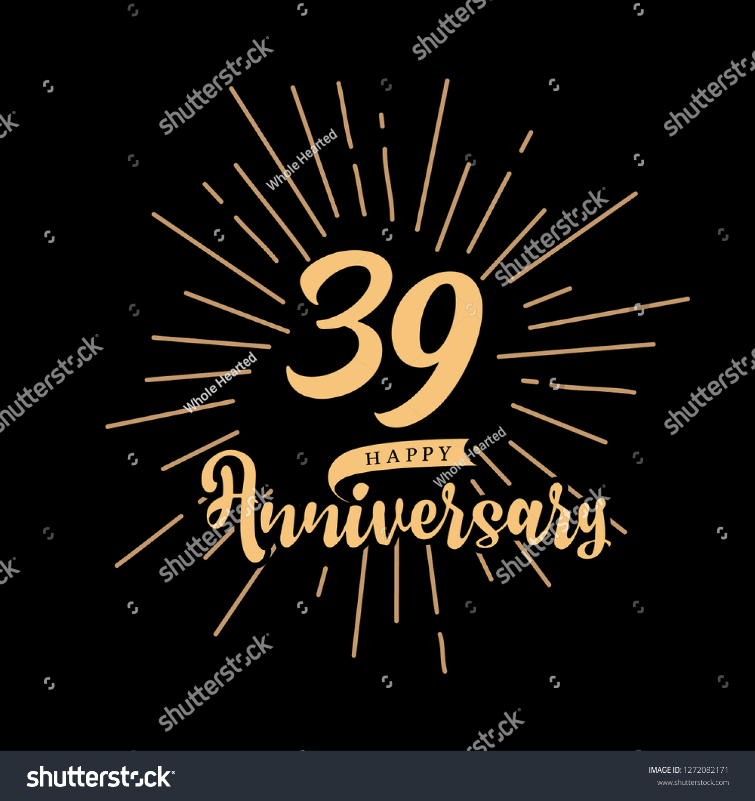 39 Anniversary Fireworks Celebration Background Stock Stock Vector ...