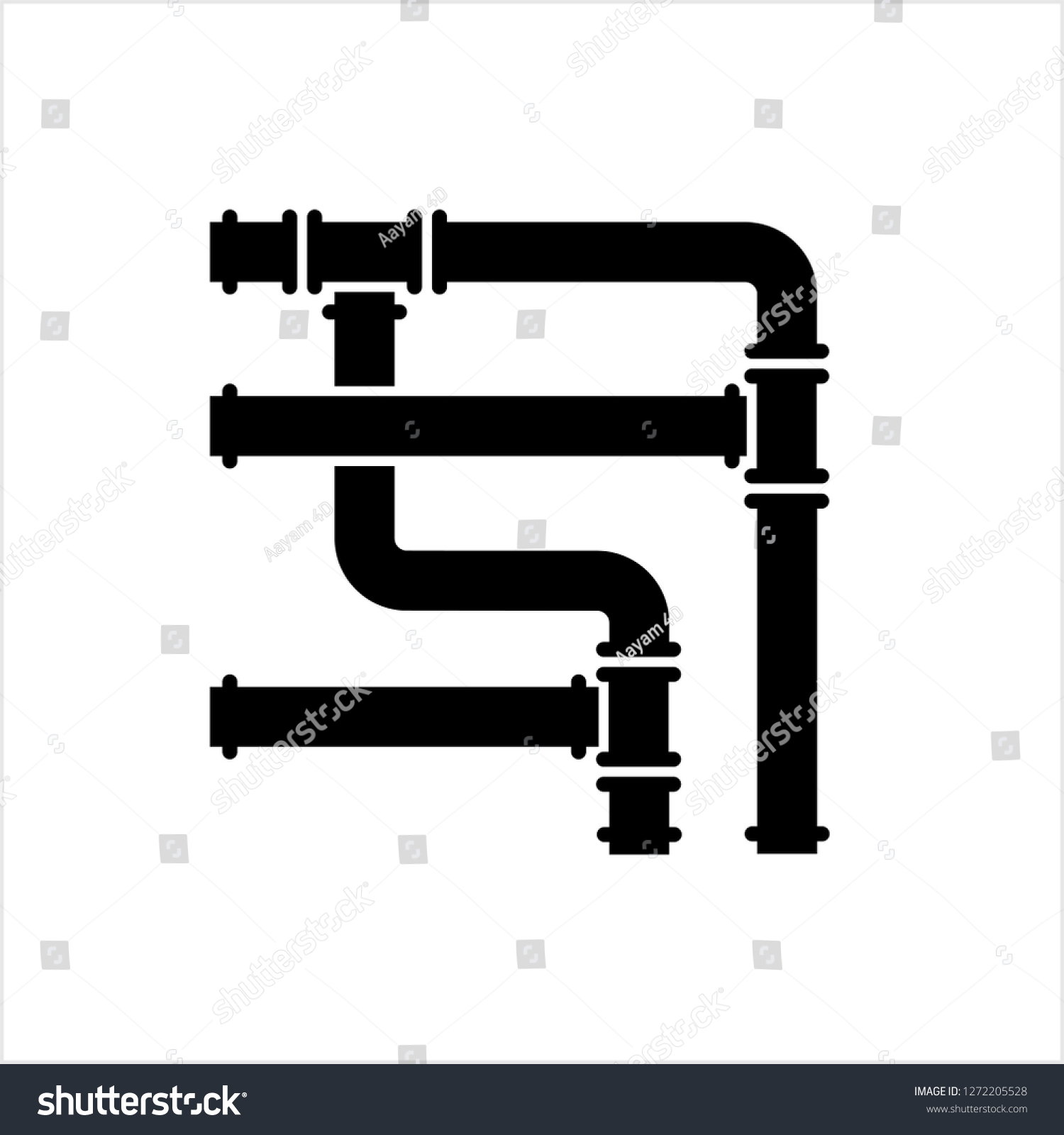 Pipe Icon Pipe Fitting Icon Water Stock Vector (Royalty Free ...