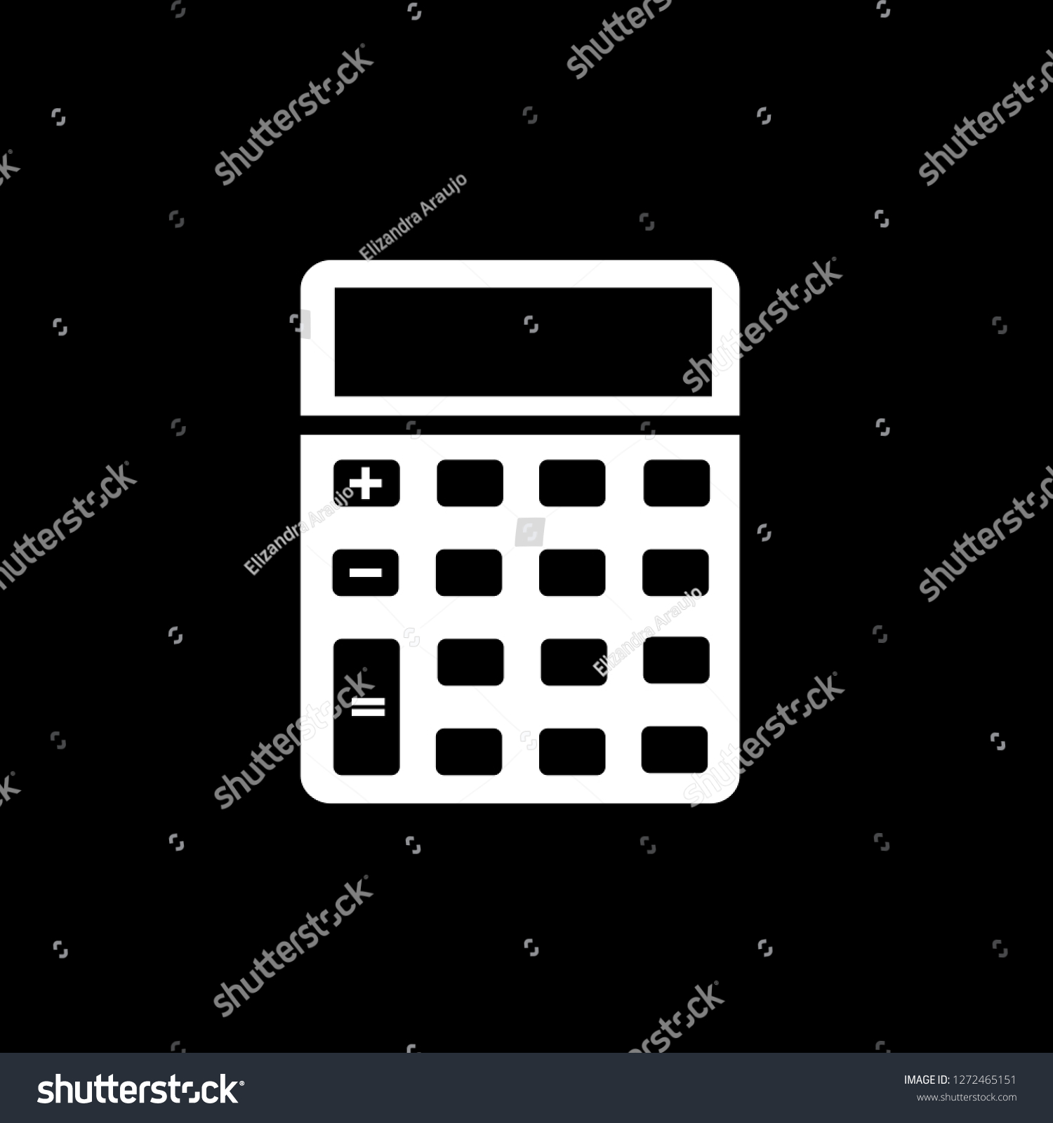 Calculator Icon Color On Black Stock Vector (Royalty Free) 1272465151 | Shutterstock