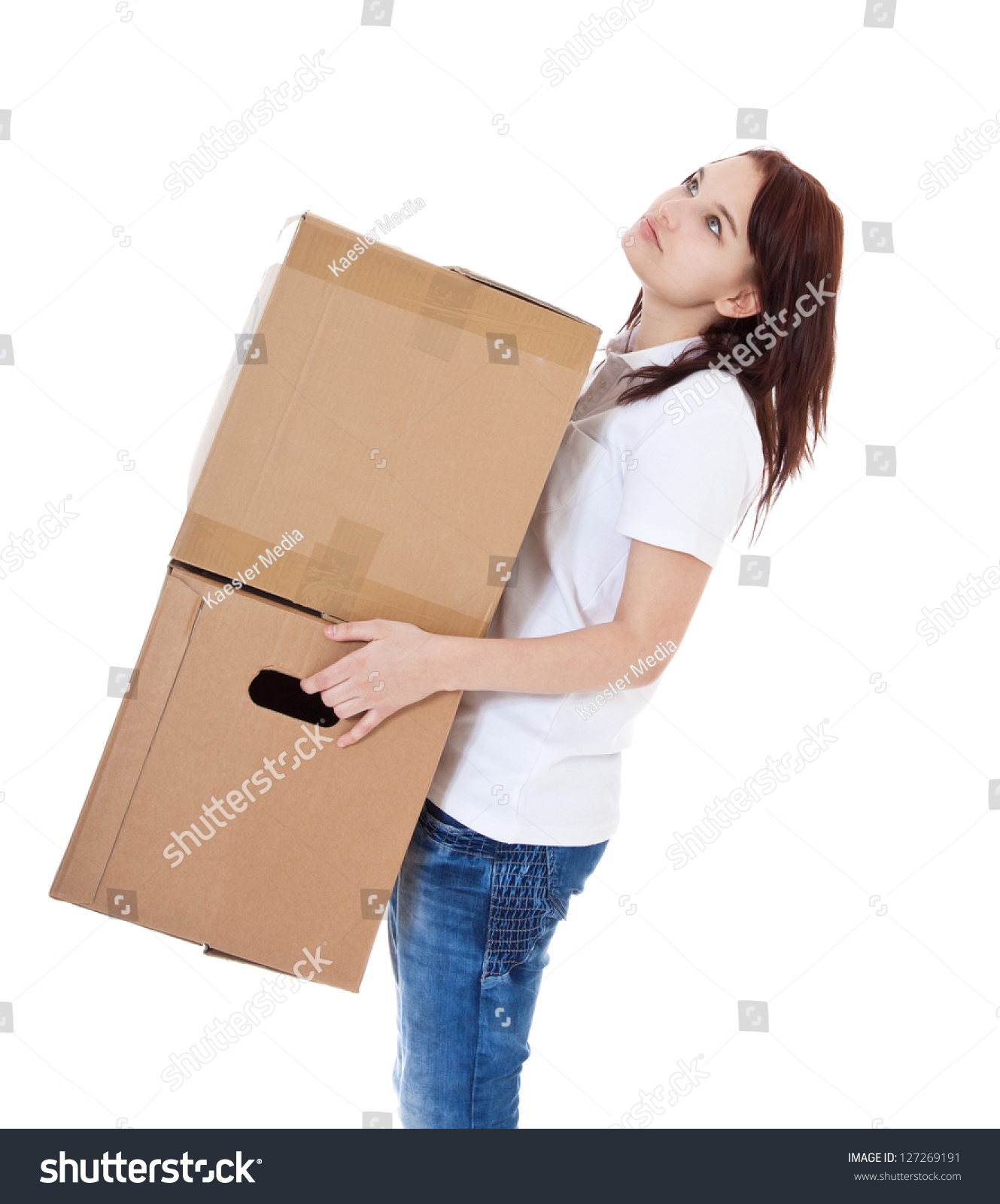 carrying moving boxes