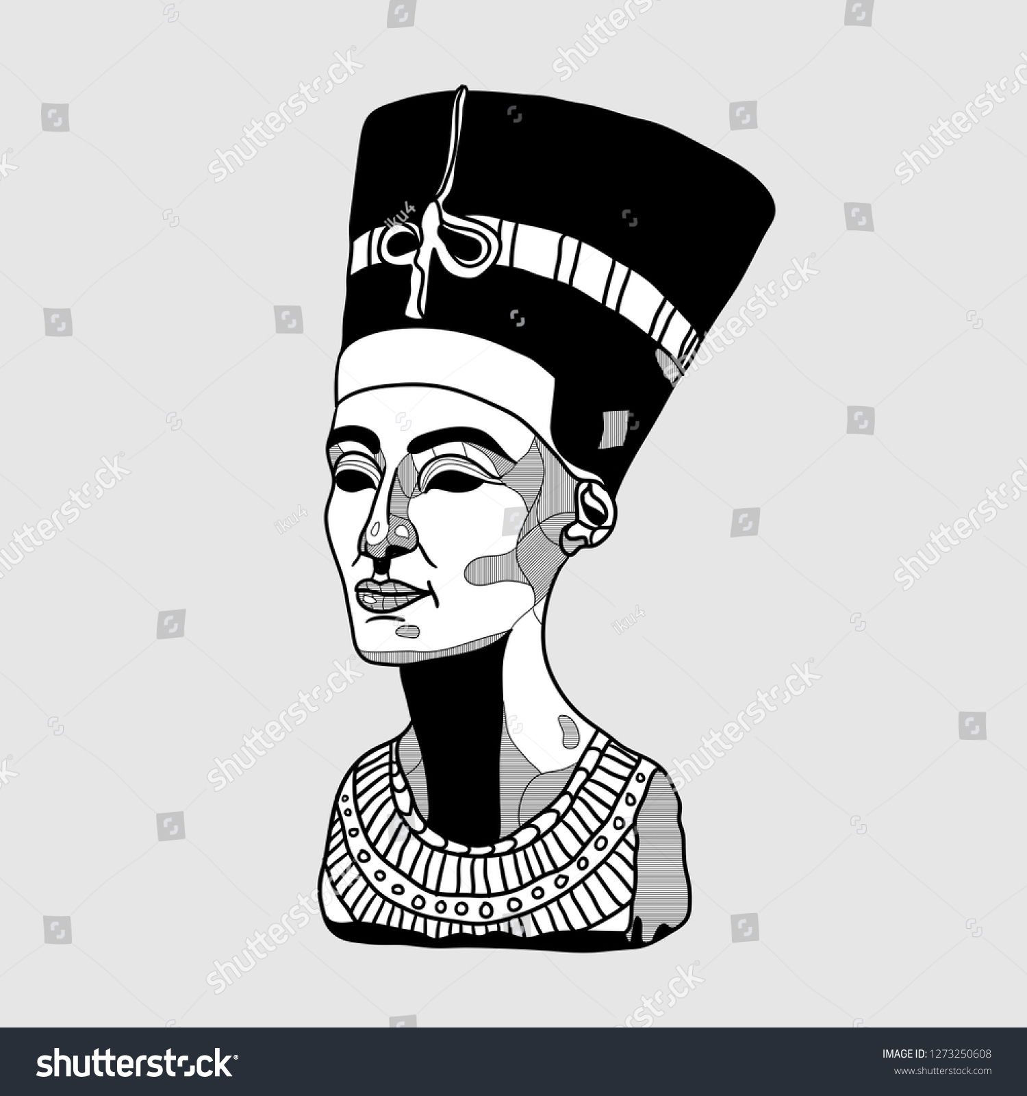 Jan 03 2019 Nefertiti Vector Illustration Stock Vector (Royalty Free ...