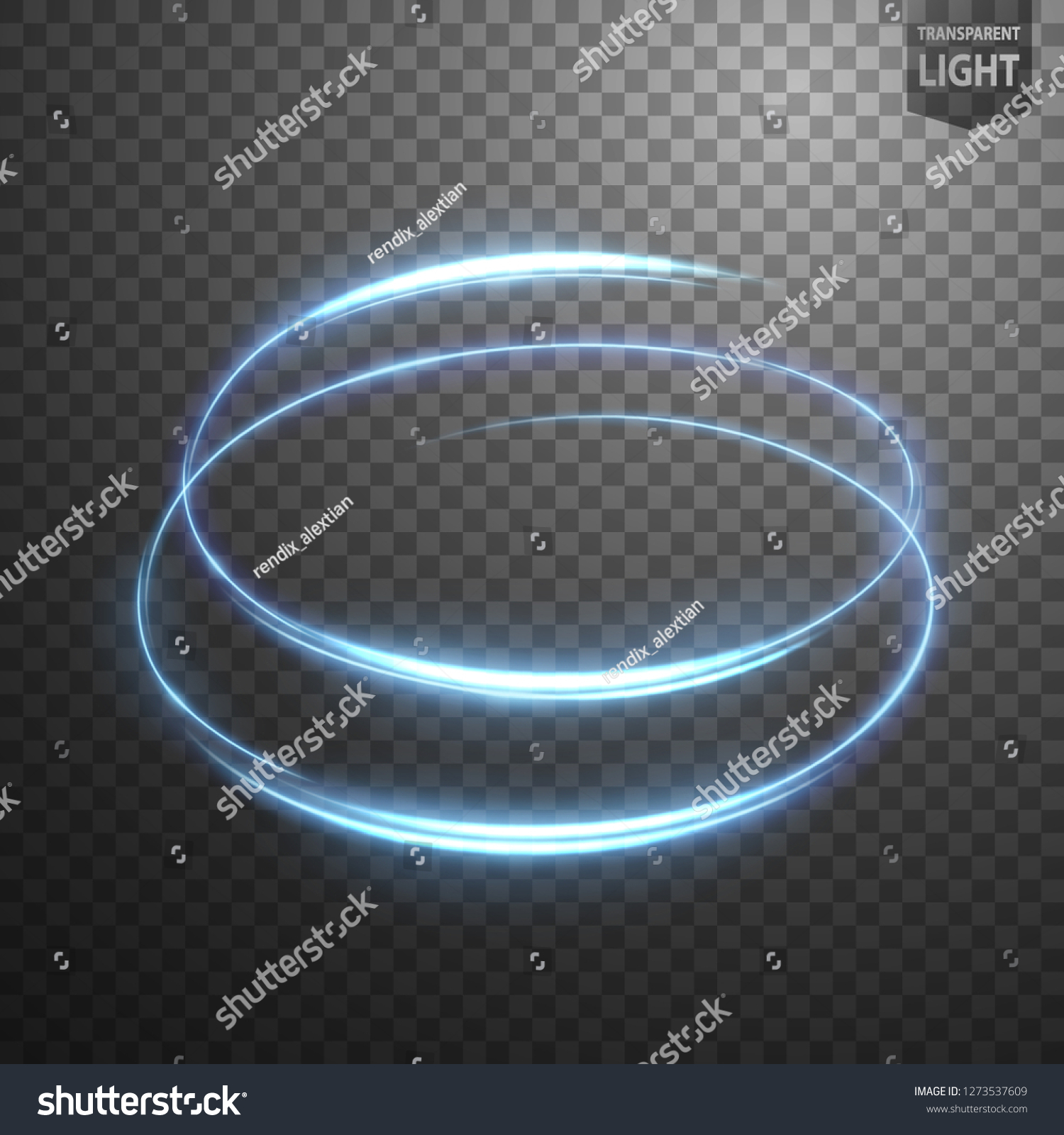 Glowing Spiral On Transparent Background Abstract Stock Vector (Royalty ...