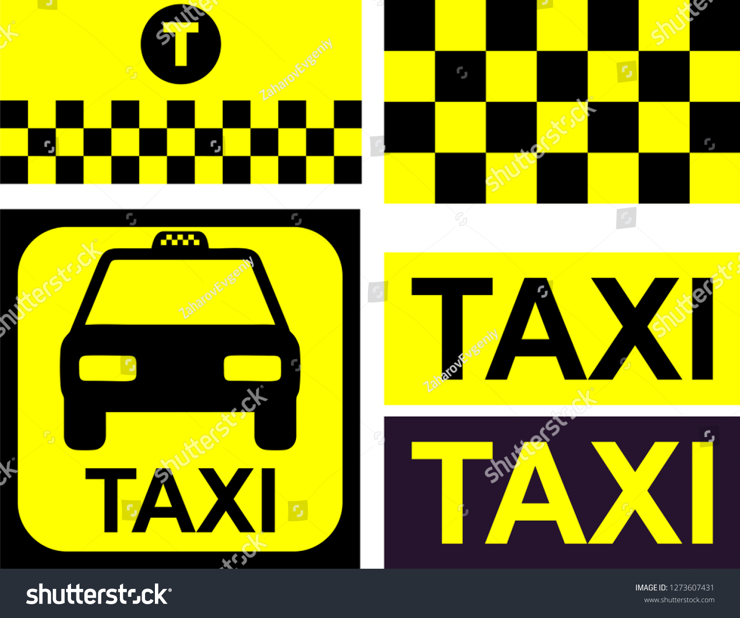 Readymade Stencils Taxistaxi Service Vector Icons Stock Vector (Royalty ...