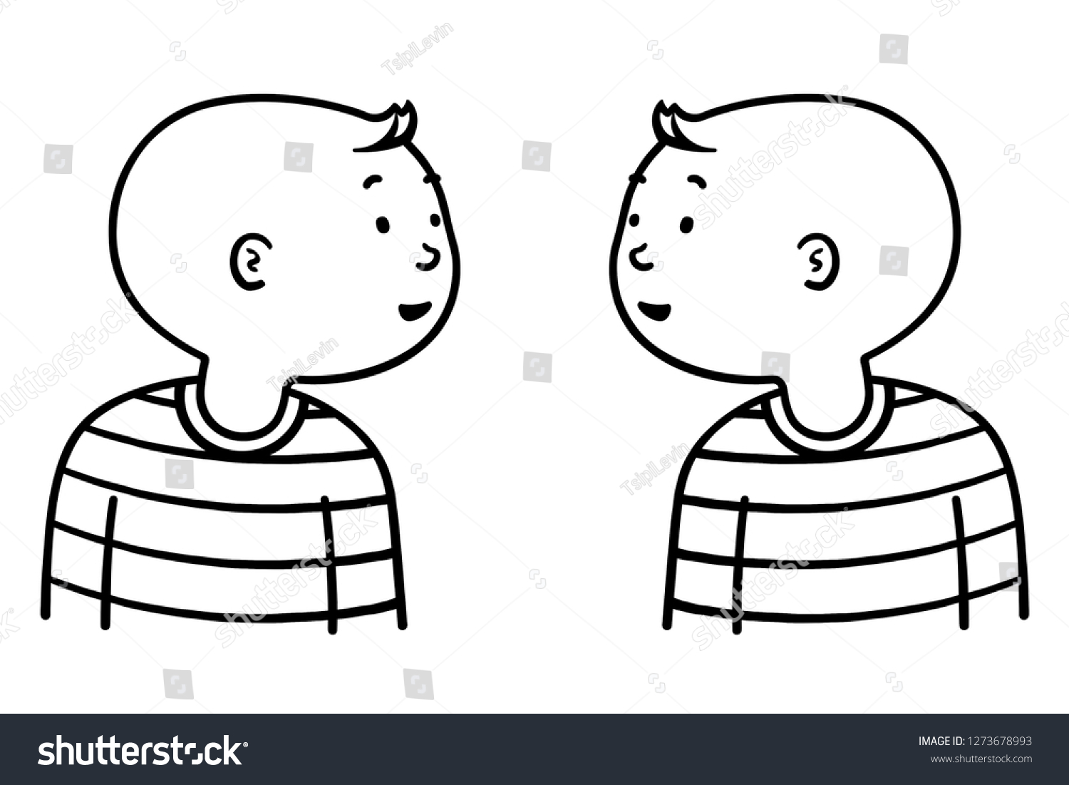 singer twins black and white clipart