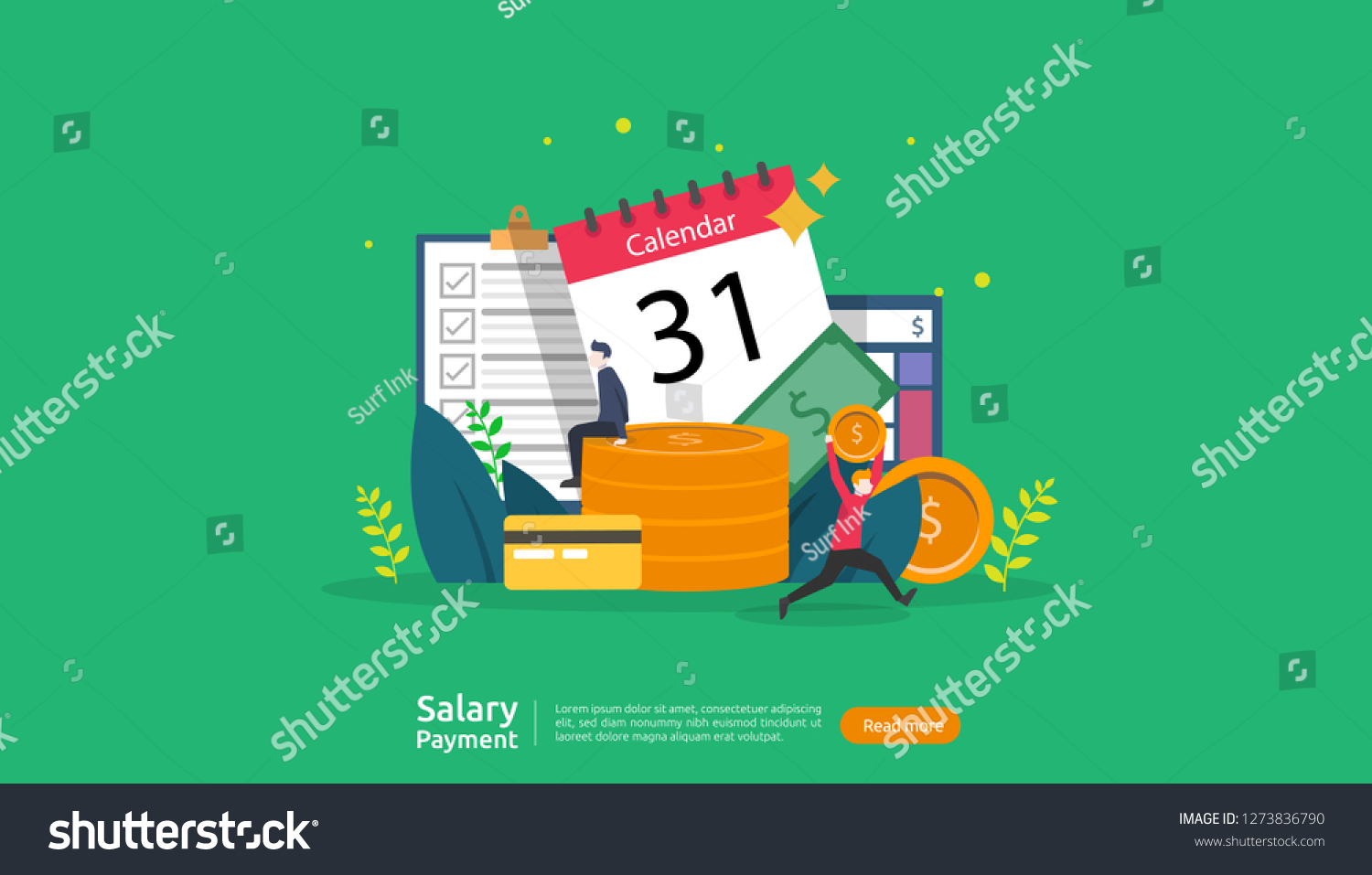 salary-payment-concept-payroll-annual-bonus-stock-vector-royalty-free