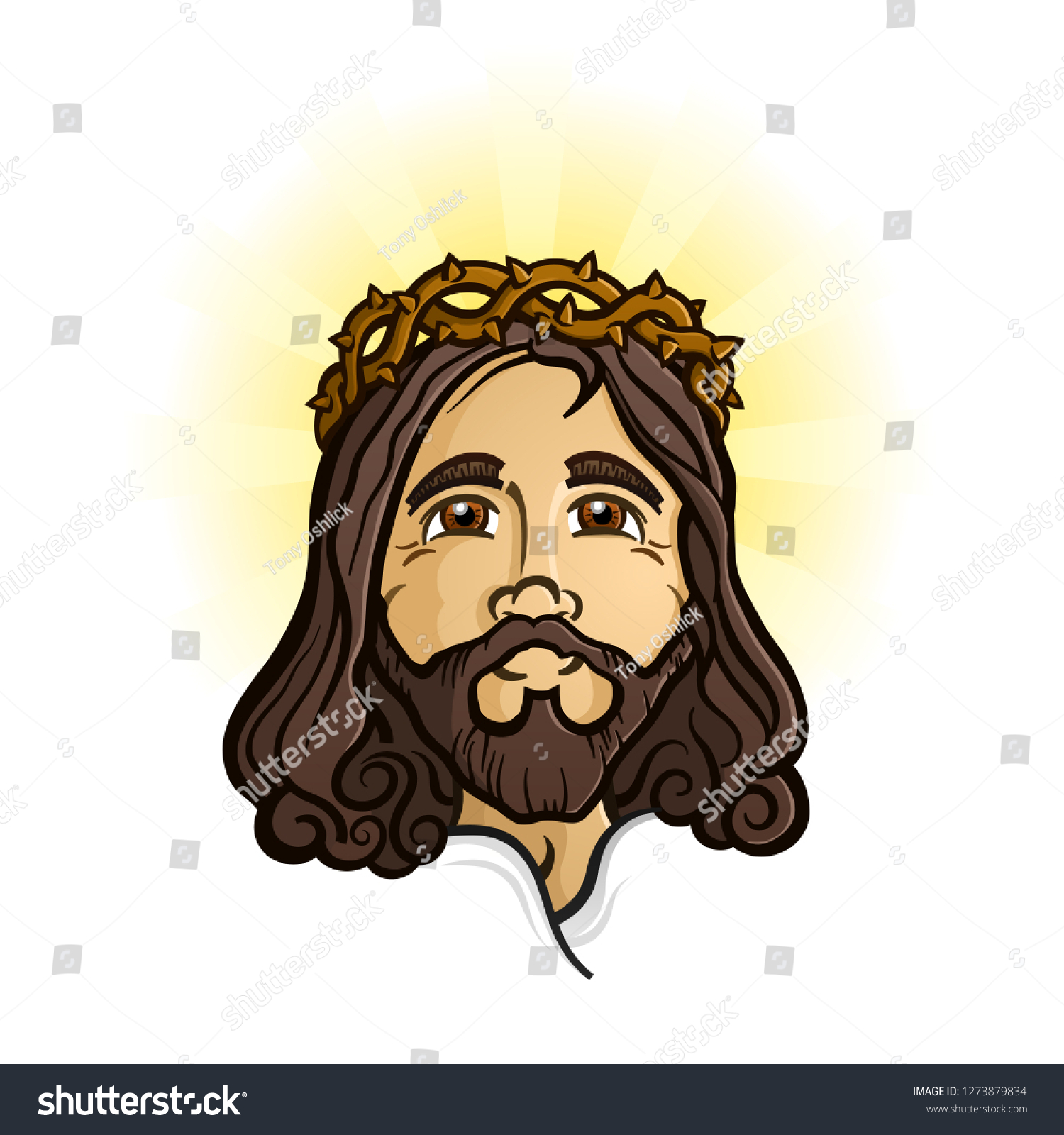 Jesus Christ Holy Savior Son God Stock Vector (Royalty Free) 1273879834 ...