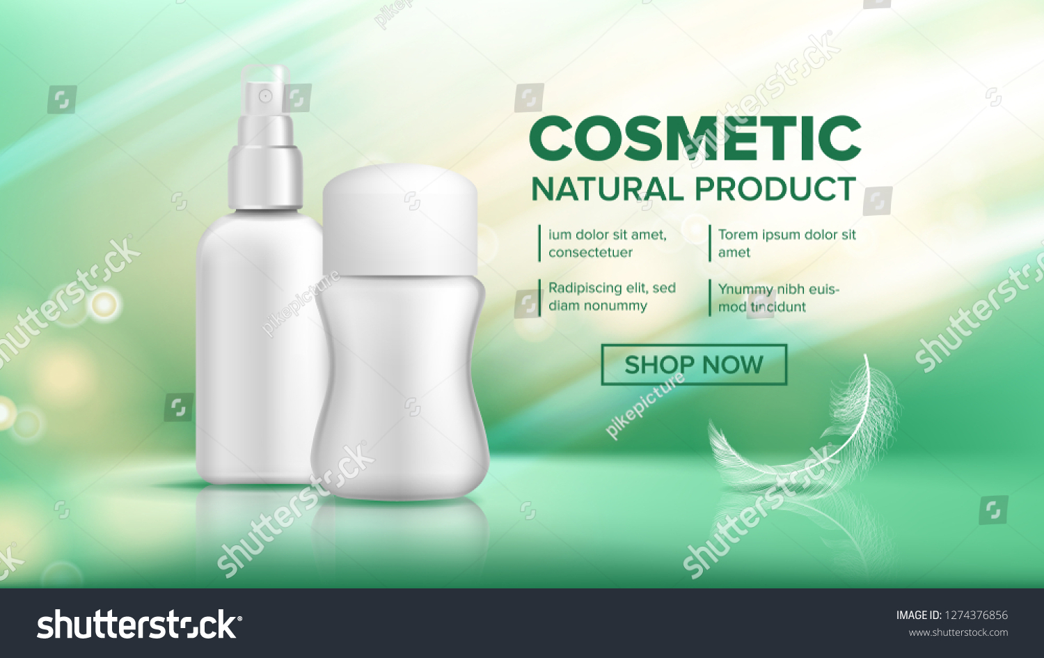 Cosmetic Bottle Product Vector Marketing Ads Stock Vector (Royalty Free ...