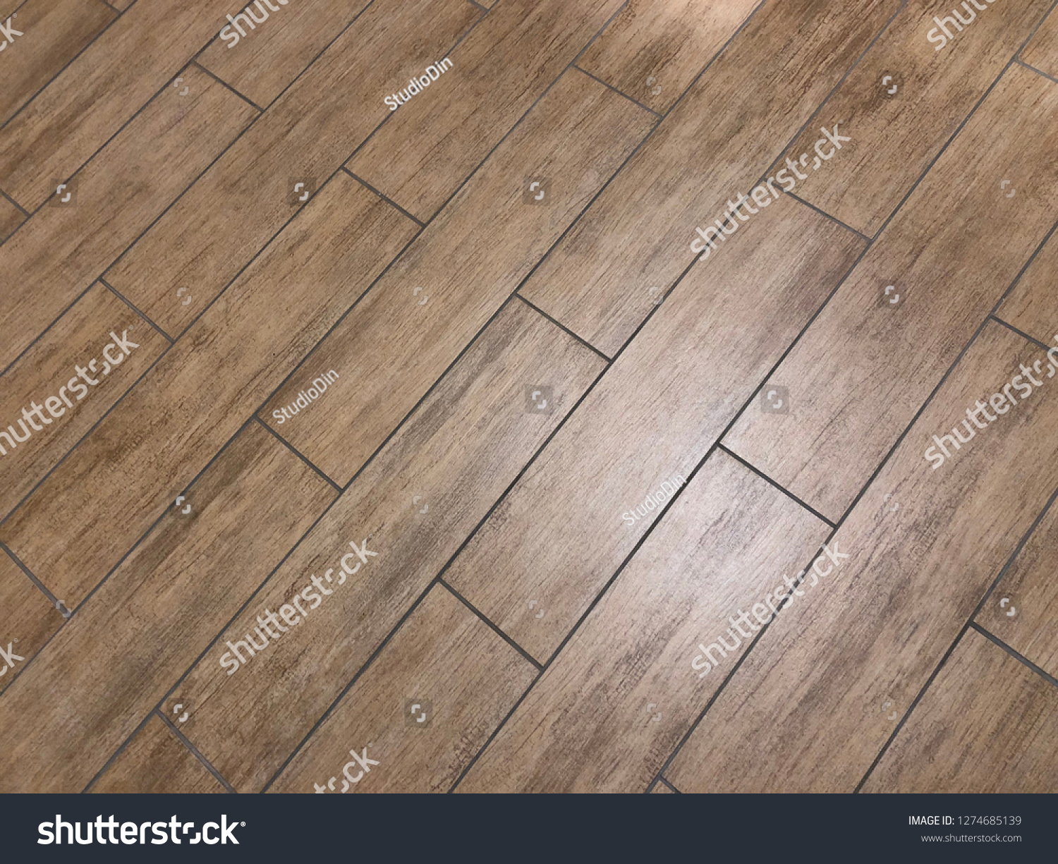 Flooring Idea Porcelain Floor Tiles Staggered Stock Photo 1274685139
