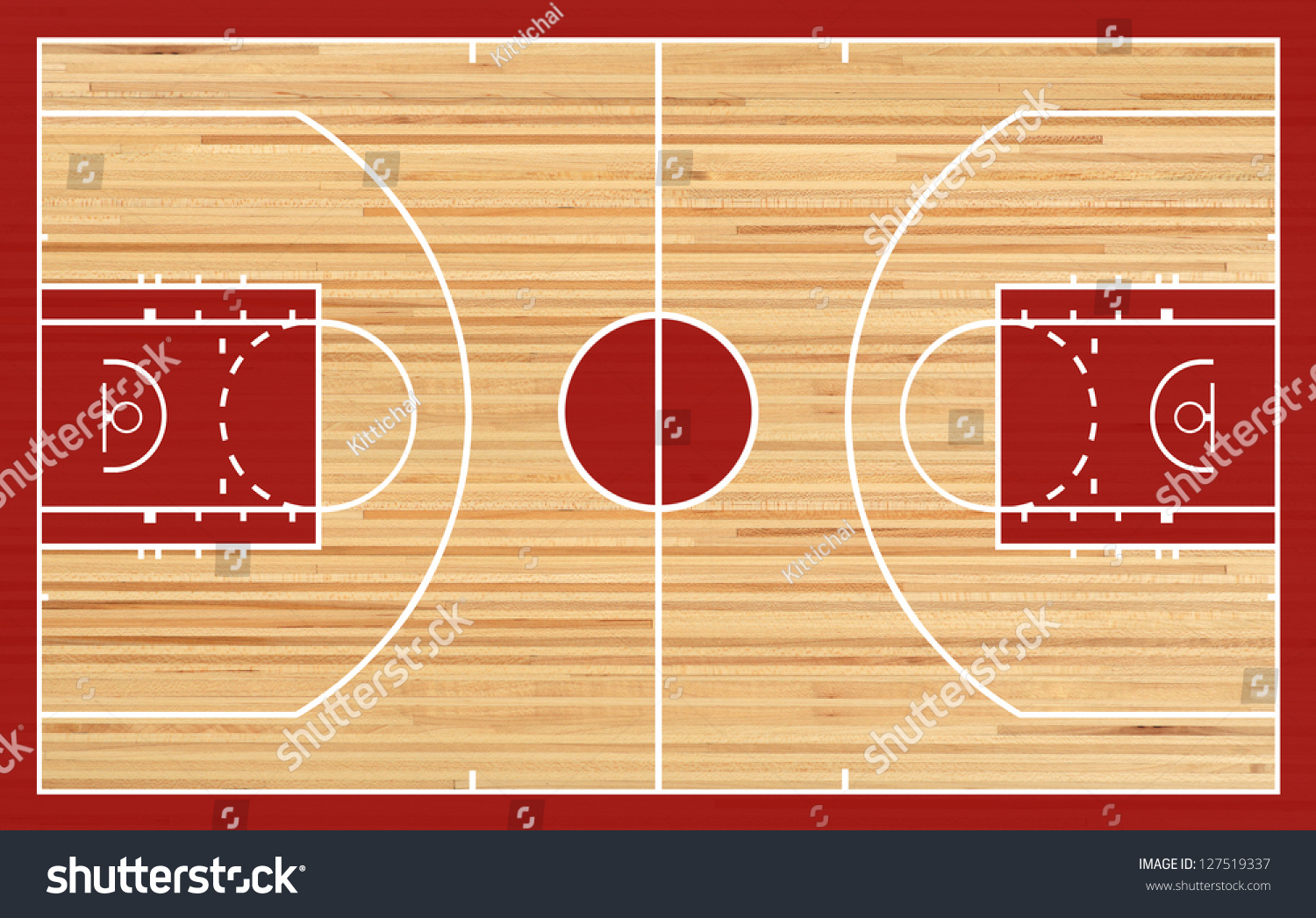 Basketball Court Plan parket