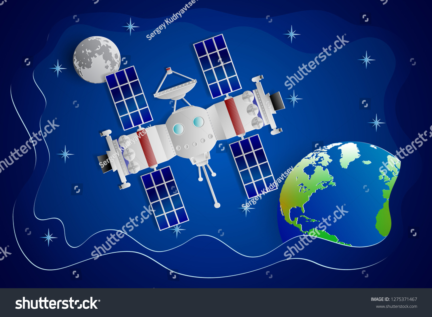 drawing sky with planet earth