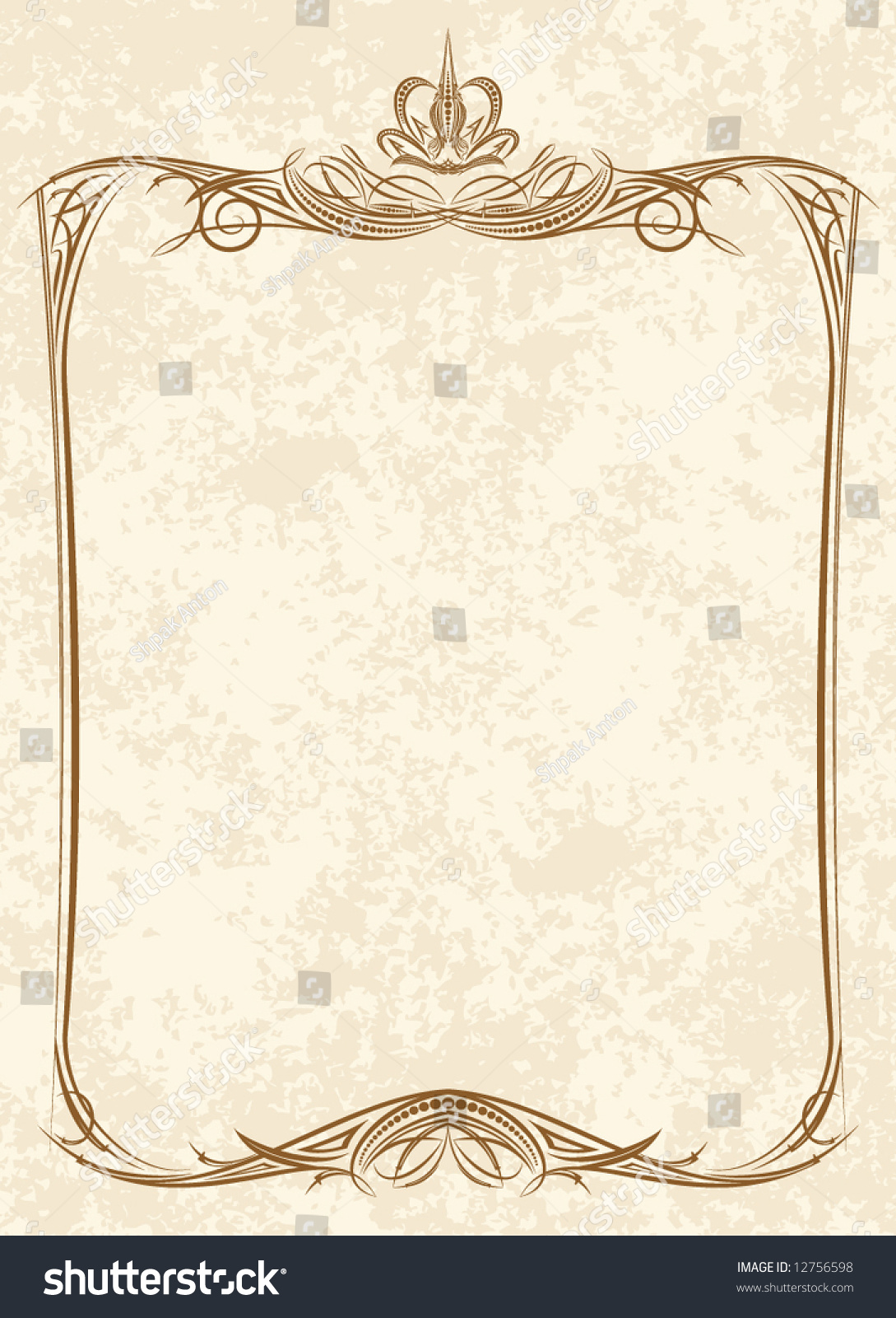 Old Frame Vector Stock Vector (Royalty Free) 12756598 | Shutterstock