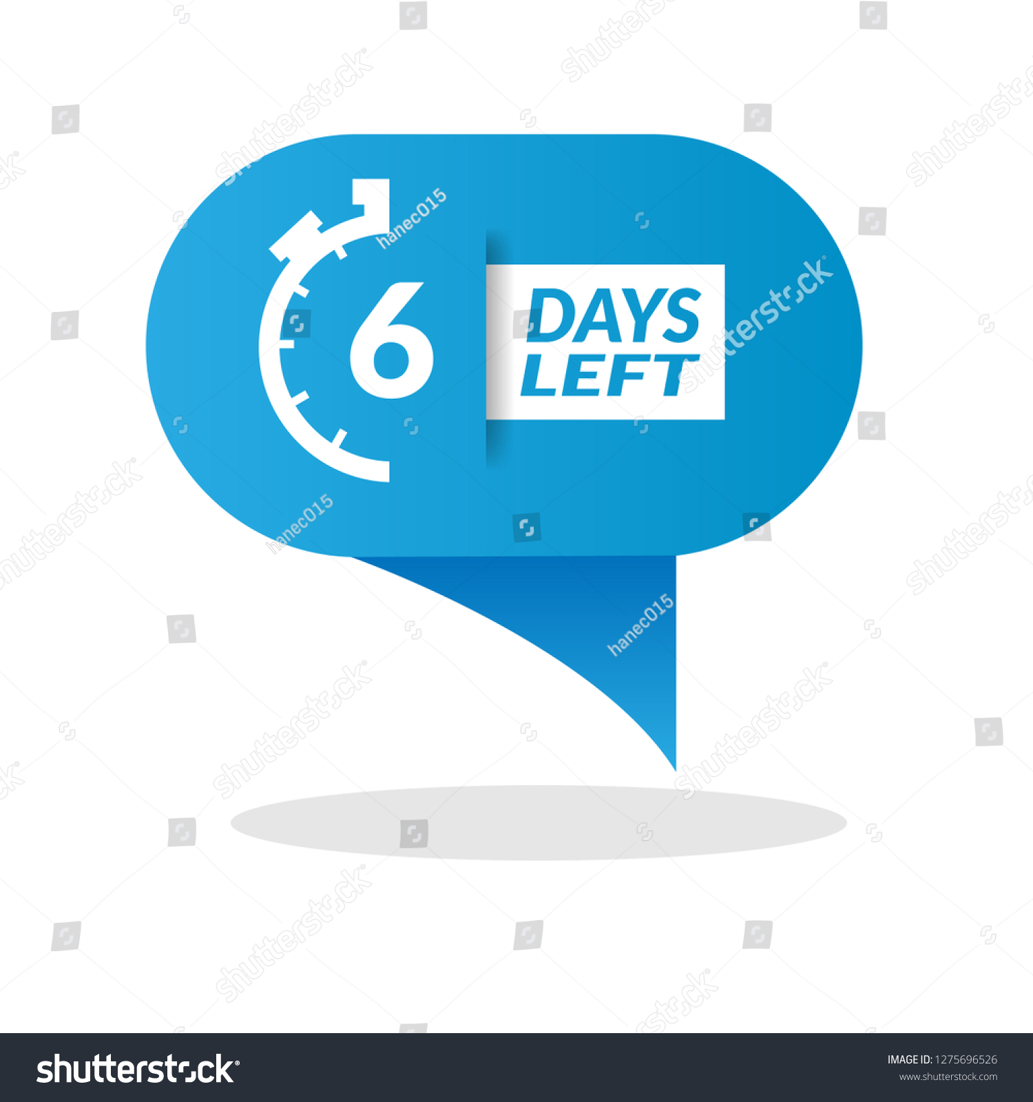 6 Days Left Sign Stock Vector (Royalty Free) 1275696526 | Shutterstock