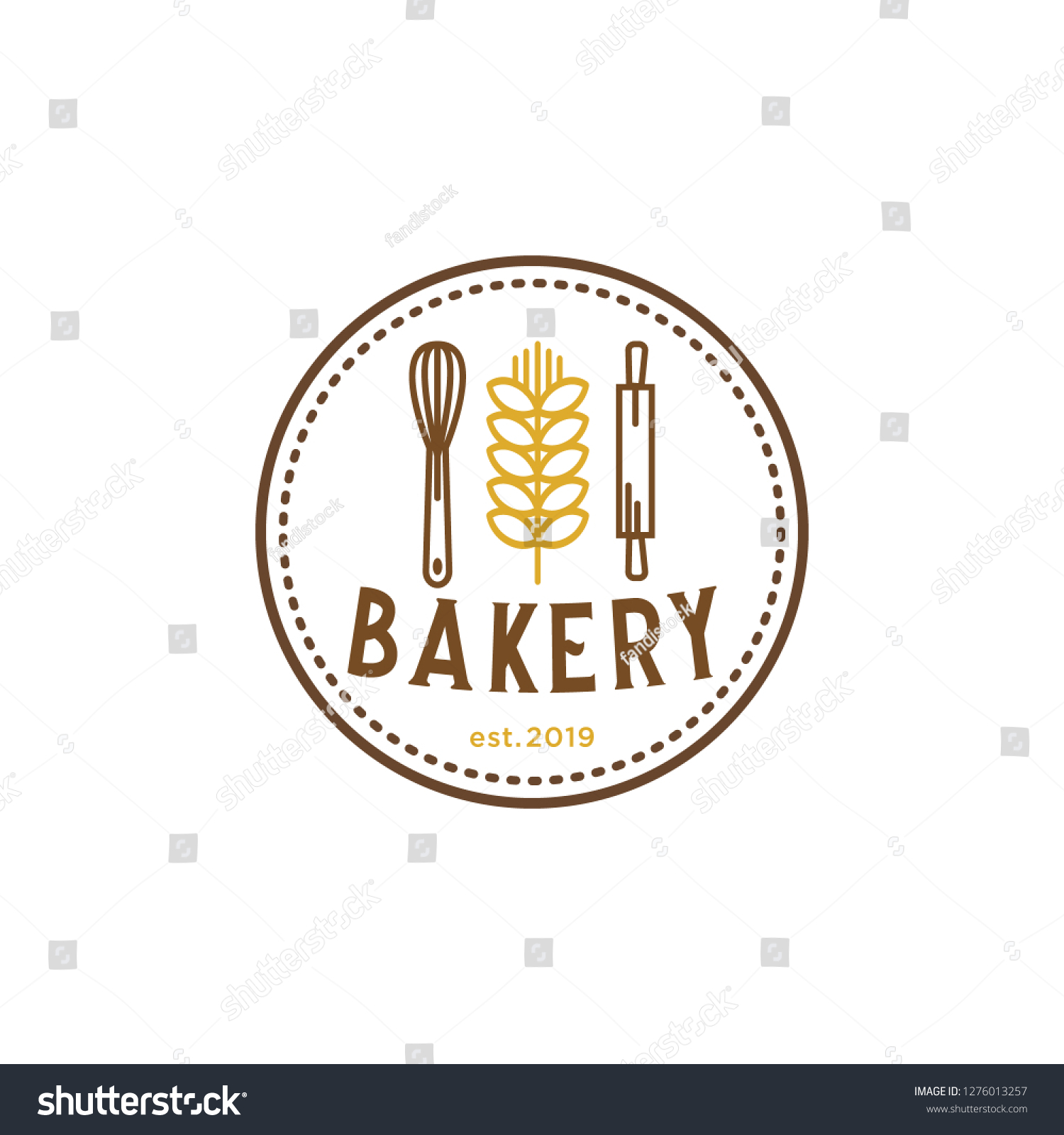 Bakery Vintage Logo Inspiration Stock Vector (Royalty Free) 1276013257 ...