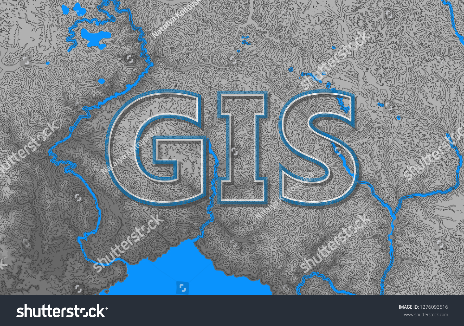 Geographic Information Systems Gis Cartography Mapping Stock Vector ...