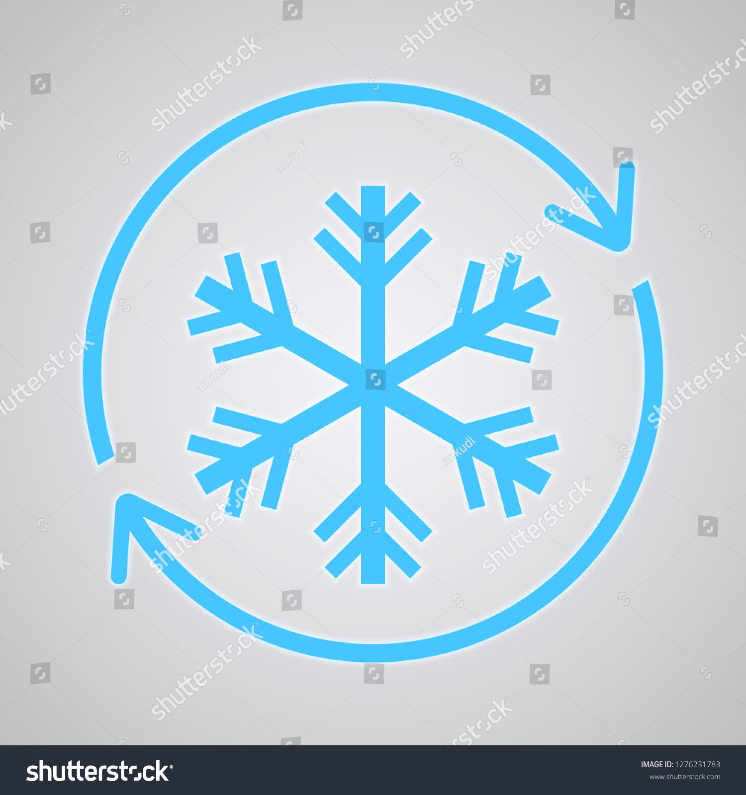 Snowflake Logo Freezer Icon Cold Temperature Stock Vector (Royalty Free ...