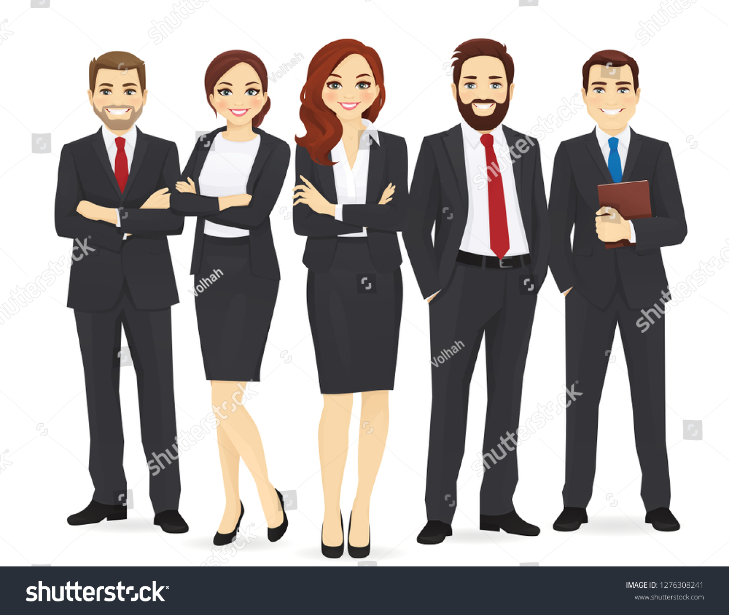 Business Team Set Leader Isolated Vector Stock Vector (Royalty Free ...