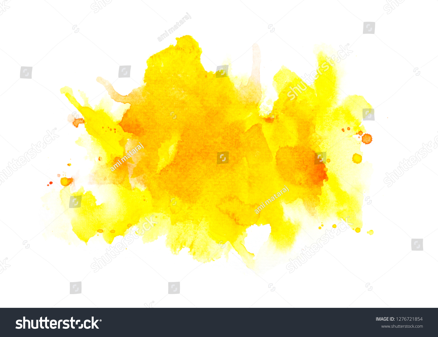 Shades Yellow Watercolorimage Stock Illustration 1276721854 | Shutterstock