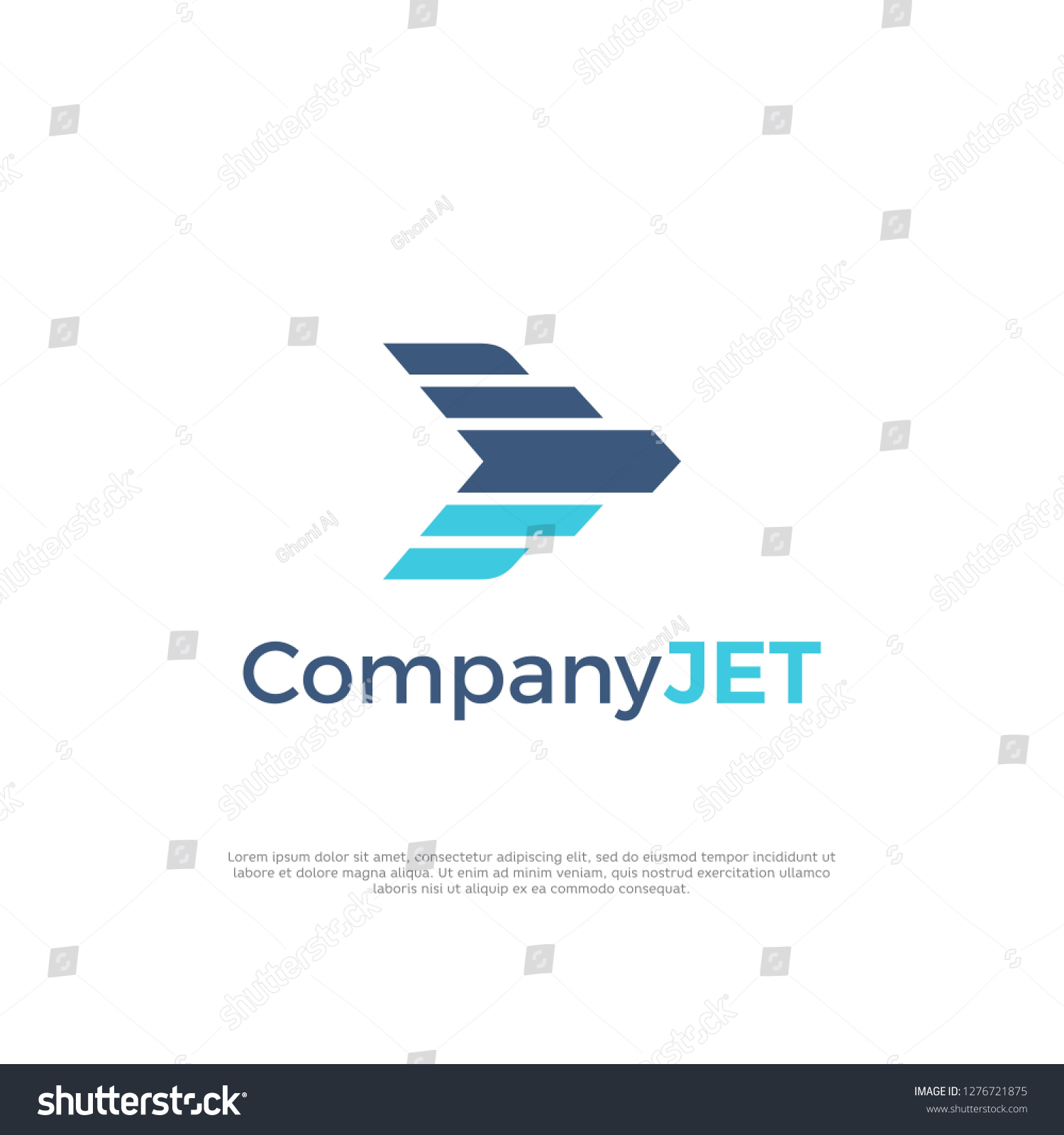 Jet Logo Design Template Creative Sign Stock Vector (Royalty Free ...