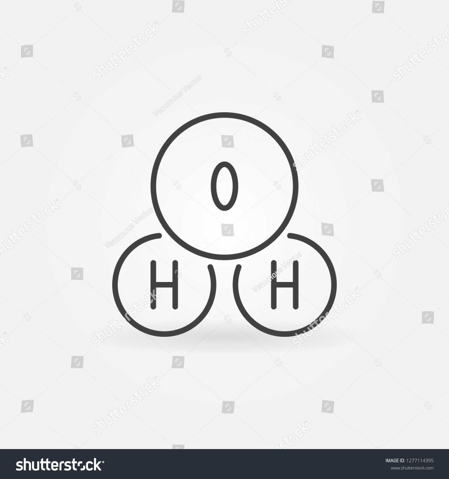 H2o Outline Icon Vector Water Chemical Stock Vector (Royalty Free ...