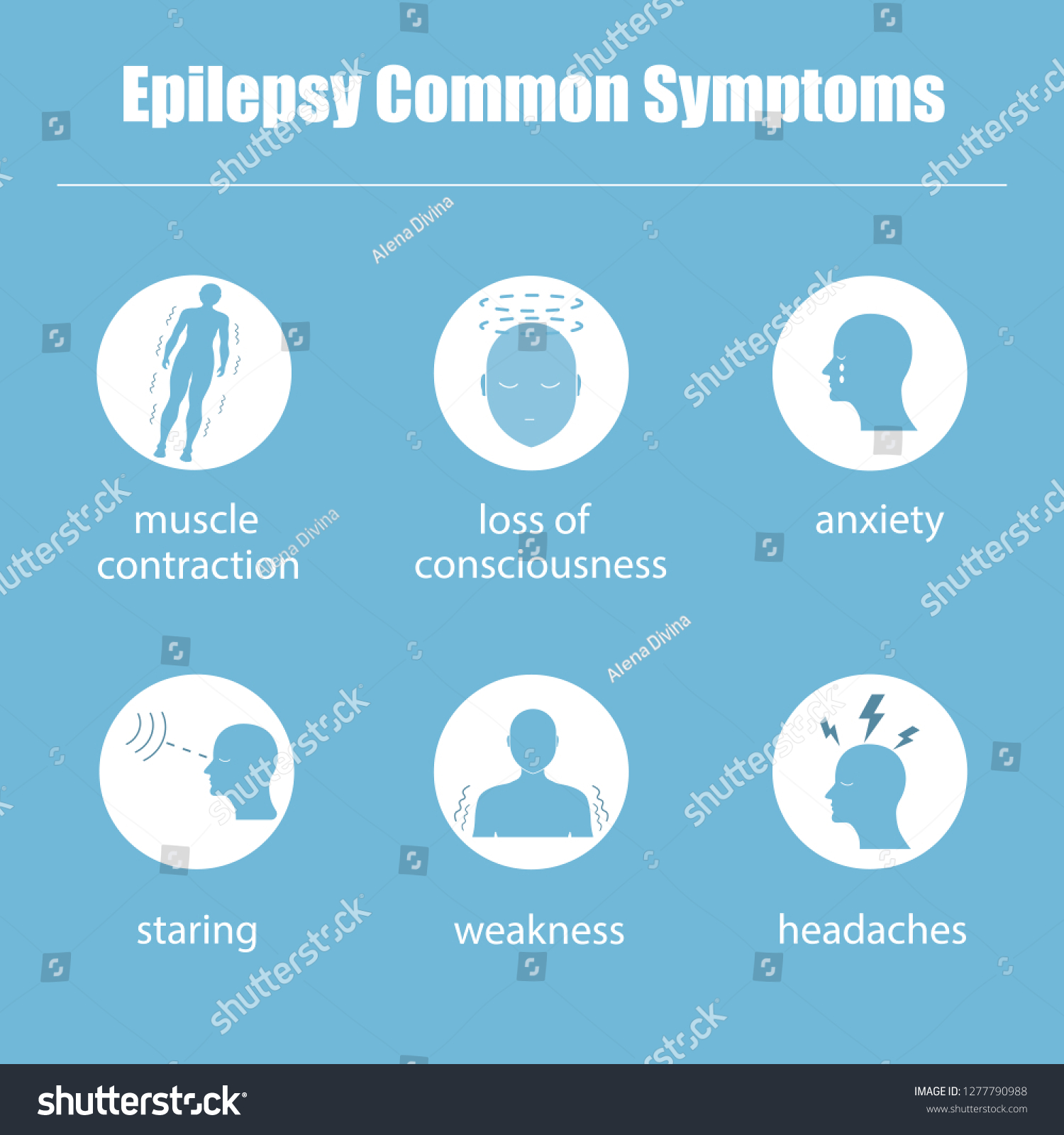 Idea Project Information About Symptoms Epilepsy Stock Vector (Royalty ...